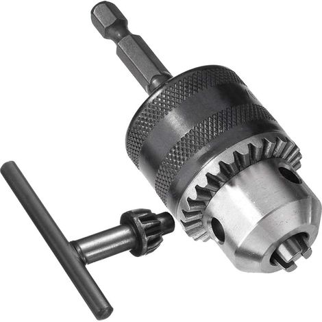 1,5-13 Mm 6,35 Mm Sechskantschaft-schnellwechsel-bohrfutteradapter, 1/2-20unf-bohrfutterkonverter Mit Bohrfutterschlüssel Für Den Umbau Elektrischer Bohrmaschinen