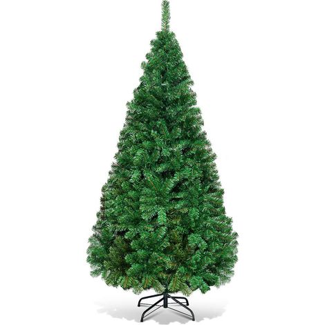 Weihnachtsbaum, Künstlicher Weihnachtsbaum Für Weihnachtsdekoration, Pvc-material Mit Metallsockel, Naturgrün (1,5 M)