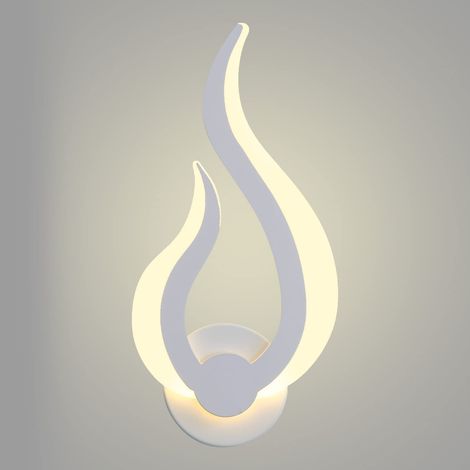Led-innenwandleuchte, 10 W, Moderne Wandlampe, Flammenform, Wand-nachtlicht, 3000 K Warmweiß, Für Küche, Treppenhaus, Schlafzimmer, Flur, 220 V, Ip20 [energieklasse E]