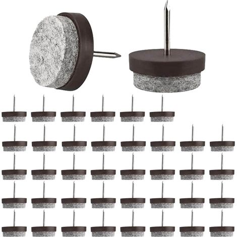 40 Stück Stuhlgleiter Zum Nageln, 22 Mm, Runde Gleitpads Mit Nägeln, Möbelgleiter Zum Nageln, Filzgleiter Zum Nageln, Möbelgleiter, Genagelte Füße Für Möbel, Möbelschutzpolster