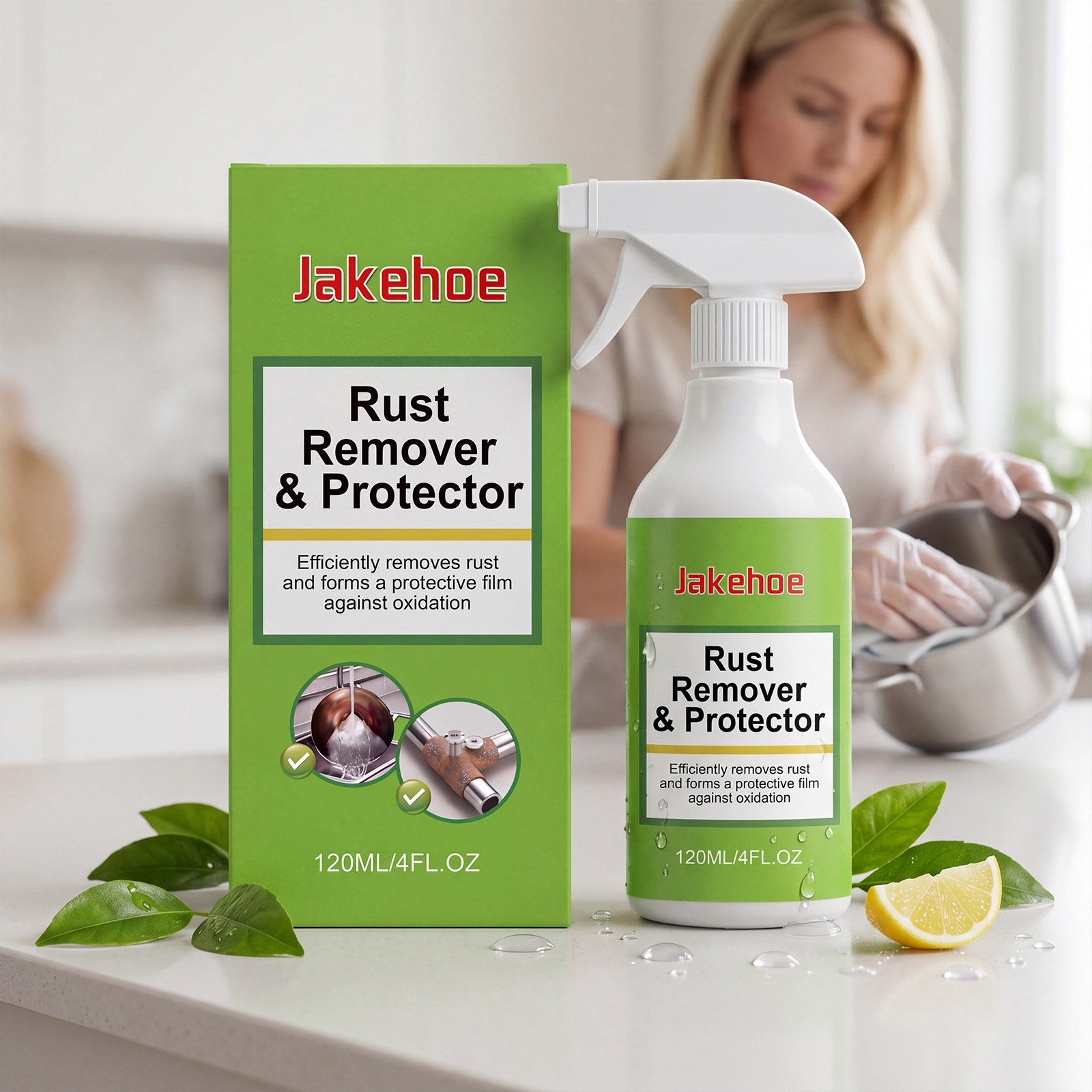 2-in-1 Rostentferner-spray – Reinigt Rostflecken Auf Küchengeschirr, Edelstahlrohren Und Oberflächen, Ohne Den Lack Zu Beschädigen. 120 Ml -- Biemmedue
