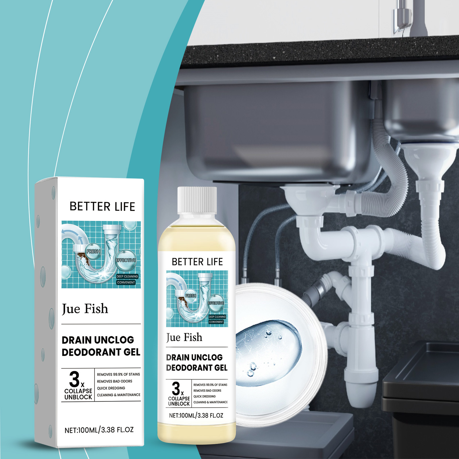 Abflussreiniger Für Küche, Bad Und Haushalt – 100 Ml -- Dtekgaz