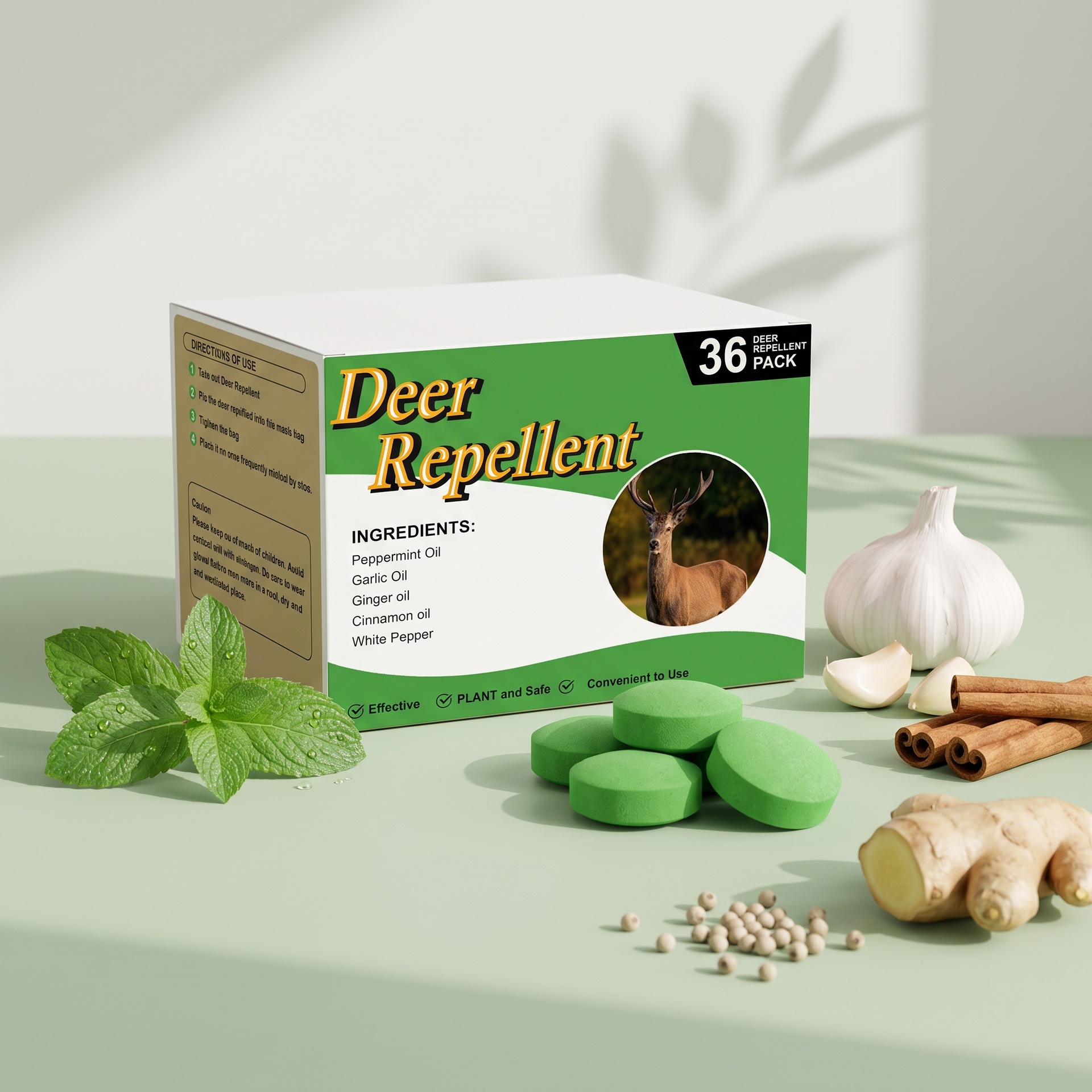 Abwehrtabletten Gegen Rehe Und Kaninchen Für Den Außenbereich. Die Frische Und Milde Formel Ist Ideal Für Gärten Und Sorgt Für Ungestörten Schutz. Jede Packung Enthält 36 Tabletten Und 2 Netzbeutel. -