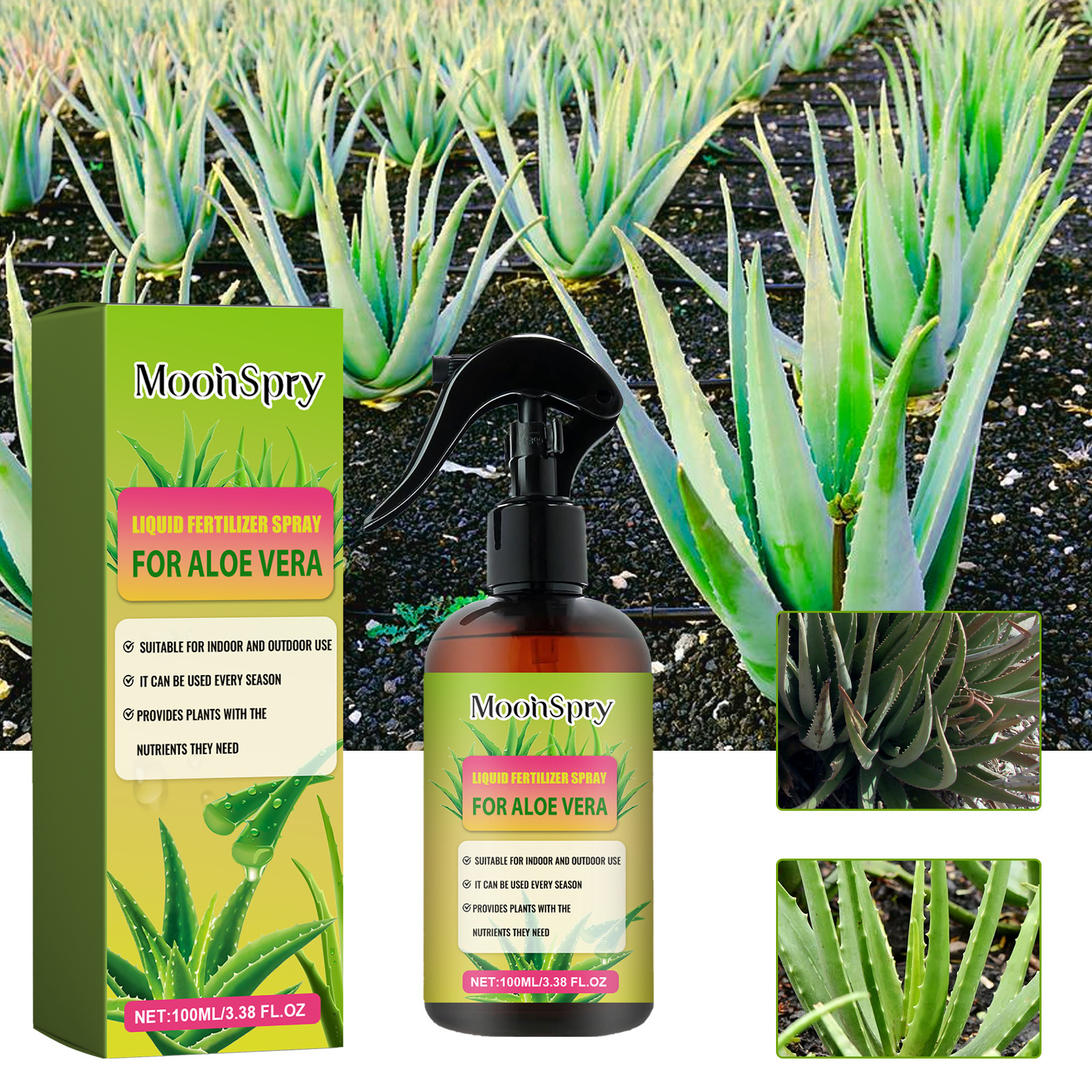 Aloe-vera-düngespray Für Haus- Und Topfpflanzen: Sanftes Und Praktisches Spray Für Wurzelwachstum Und Pflanzenpflege – 100 Ml -- Biemmedue