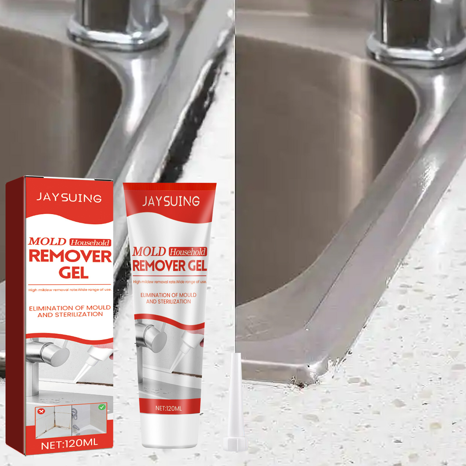 Anti-schimmel-gel Für Küchen- Und Badezimmerwände, Mehrzweckreiniger Gegen Flecken Und Schimmel, Haushalts-wandreinigungspaste – 120 Ml -- Biemmedue