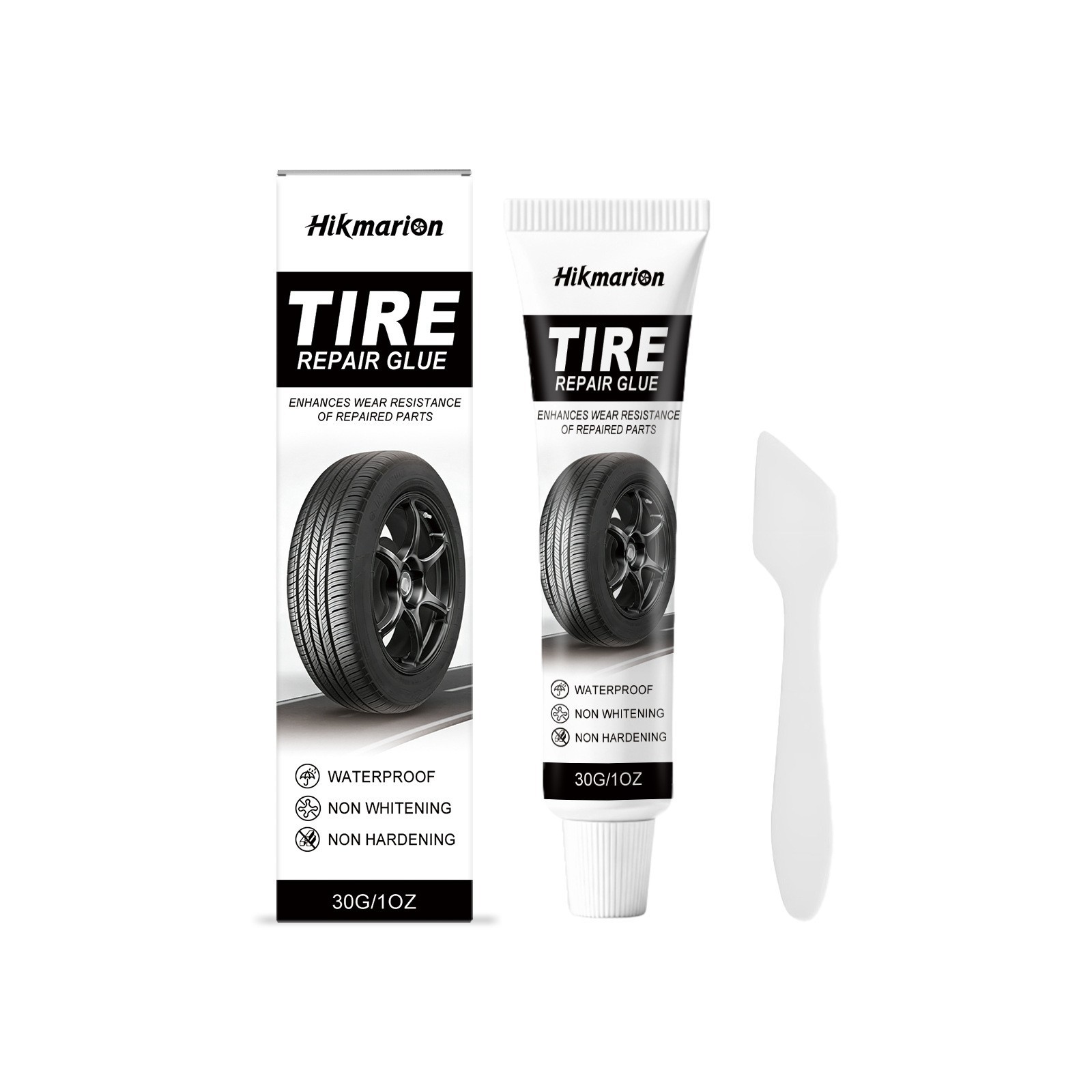 Autoreifen-pflegekleber, Mittel Zur Reparatur Von Reifenschäden Und -rissen, Für Die Tägliche Außenpflege – 30 G × 1 + Schaber × 1 -- Biemmedue