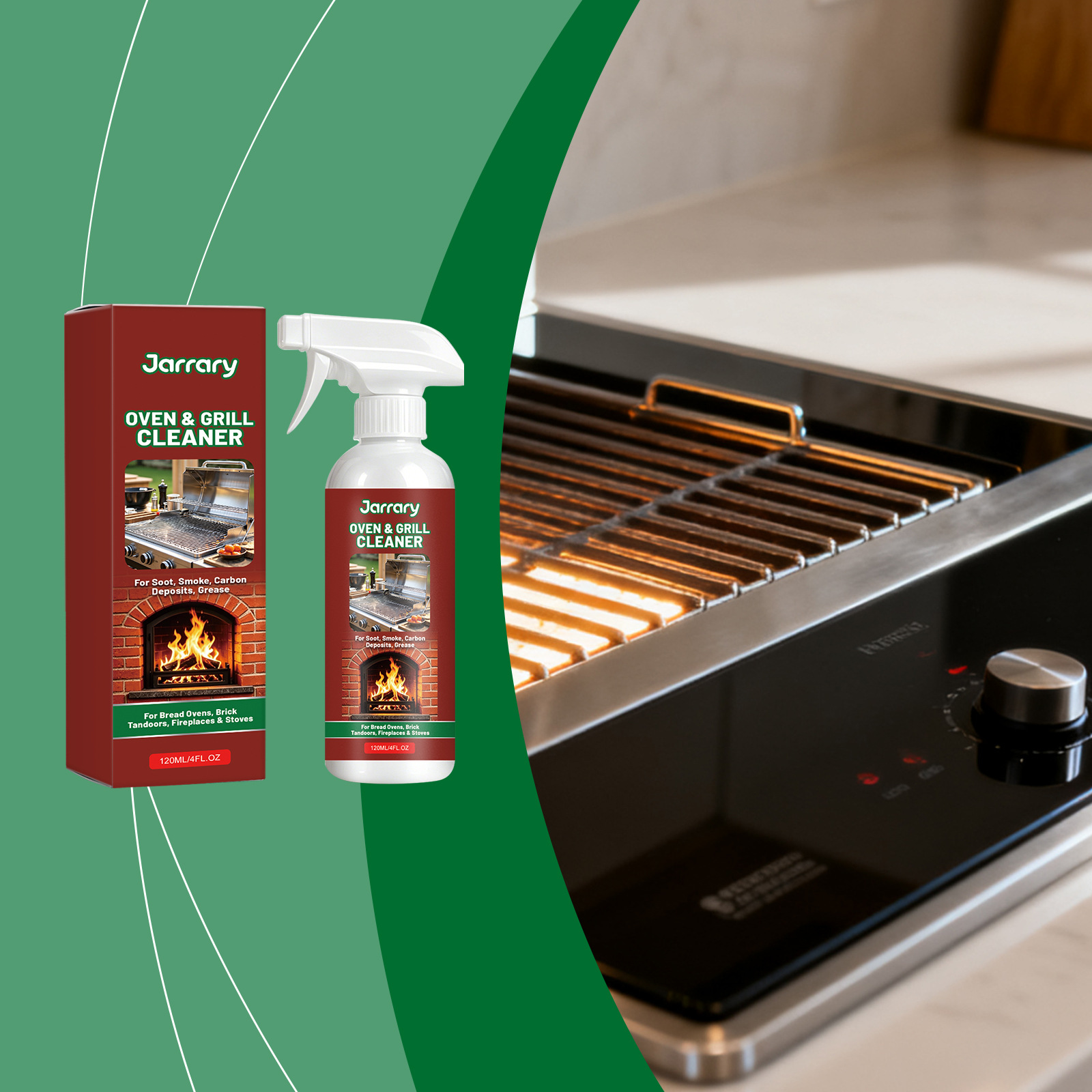 Backofen- Und Grillreiniger, Haushaltsreiniger Für Backofen, Zur Entfernung Von Flecken Und Fett, Für Die Tägliche Reinigung – 120 Ml -- Biemmedue