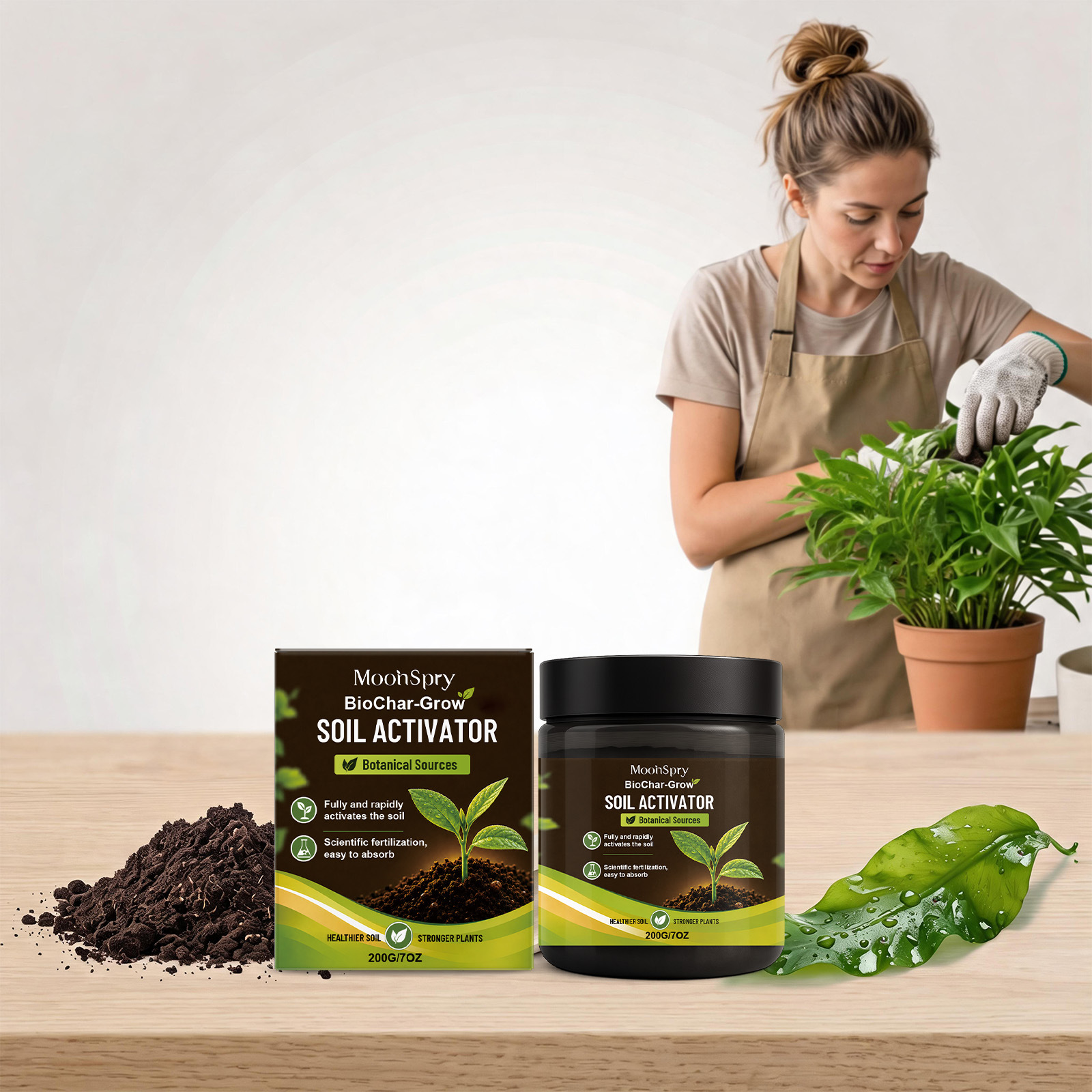 Bodenaktivator Zur Auflockerung Des Bodens, Zur Nährstoffversorgung Der Pflanzen, Zur Förderung Der Keimung Und Zur Verbesserung Der Bodenqualität Für Blumen Und Grünpflanzen – 200 G -- Biemmedue