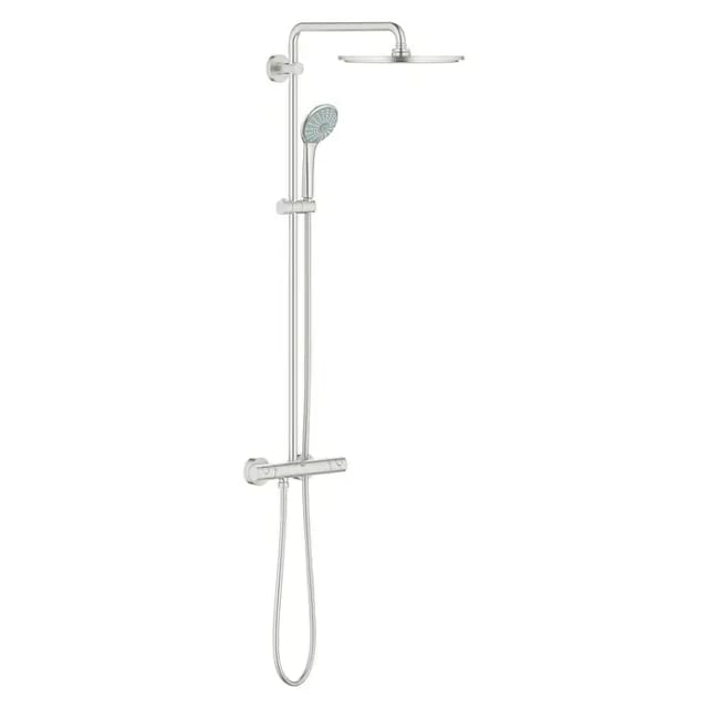 Grohe Euphoria - Duschset 310 mit Thermostat, 3 Strahlarten, Supersteel 26075DC0