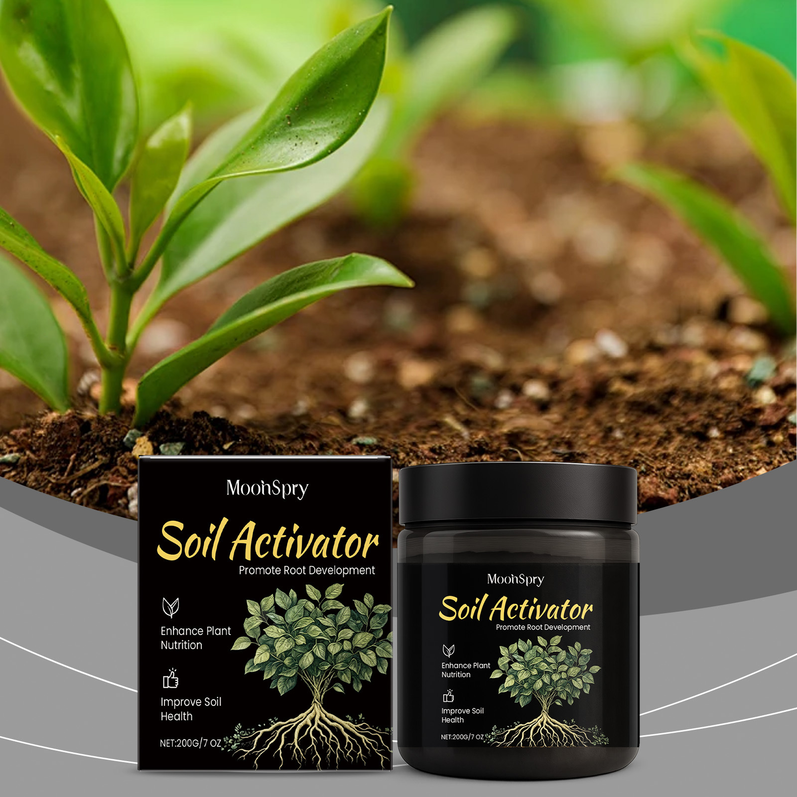 Bodenaktivator, Gartenbaudünger Für Blumen Und Pflanzen, Nährstoffergänzung, Tägliche Bodenlockerung Und -pflege – 200 G -- Biemmedue