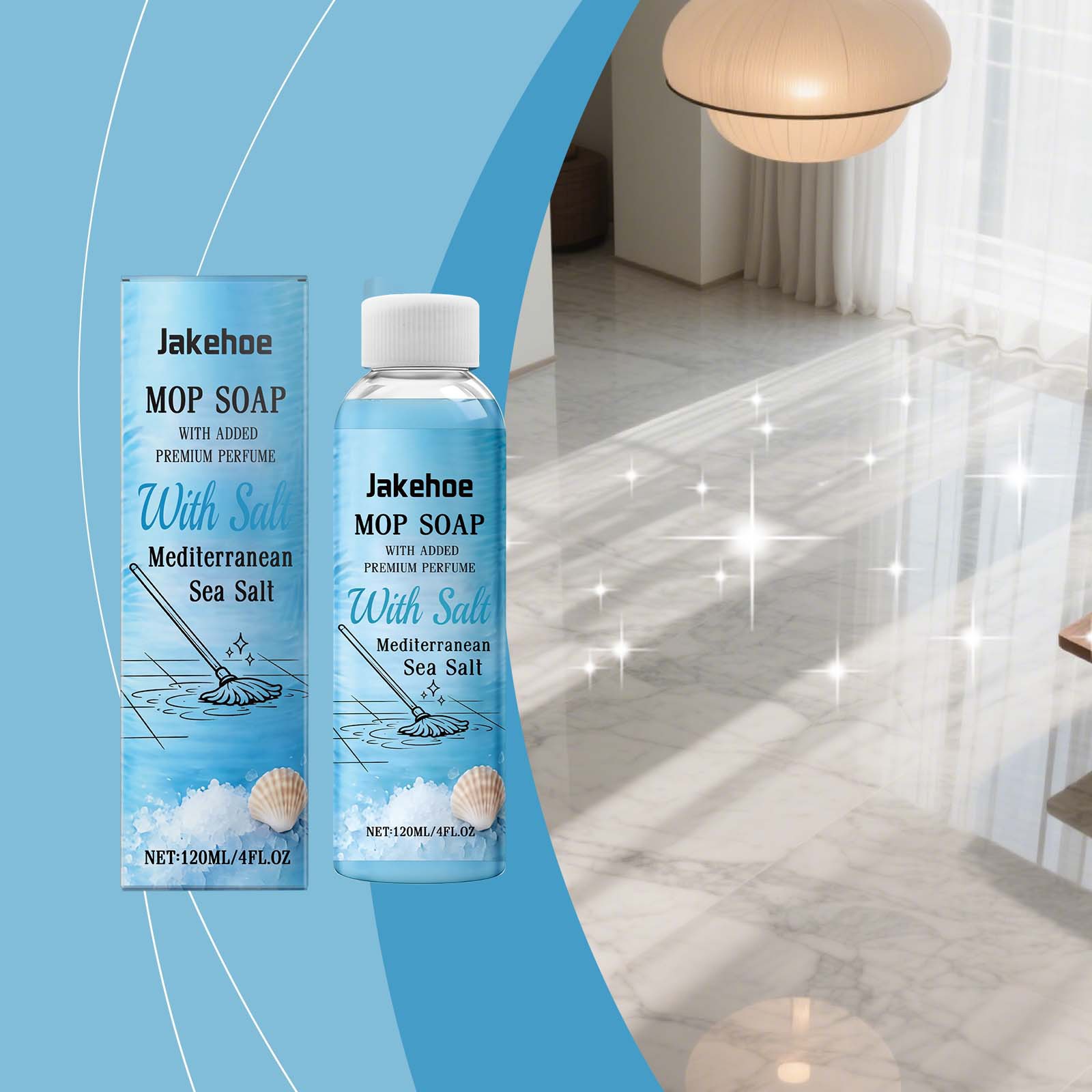 Bodenreiniger Mit Meersalzduft, Ein Praktisches Und Vielseitiges Reinigungs- Und Pflegeprodukt Für Fliesen- Und Holzböden – 120 Ml -- Biemmedue