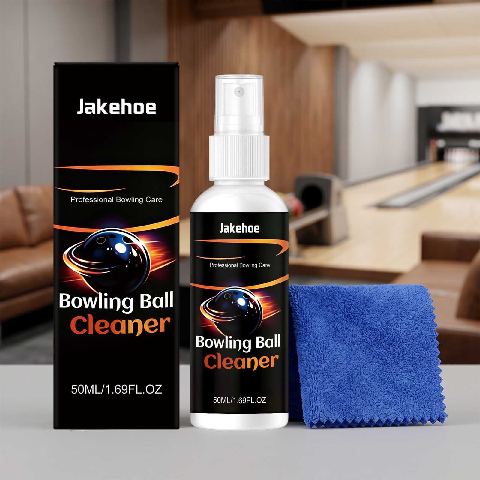 Bowlingkugelreiniger, Tägliches Reinigungs- Und Pflegeprodukt Für Die Bowlingkugeloberfläche – Reiniger 50 Ml1 + Handtuch1 -- Biemmedue