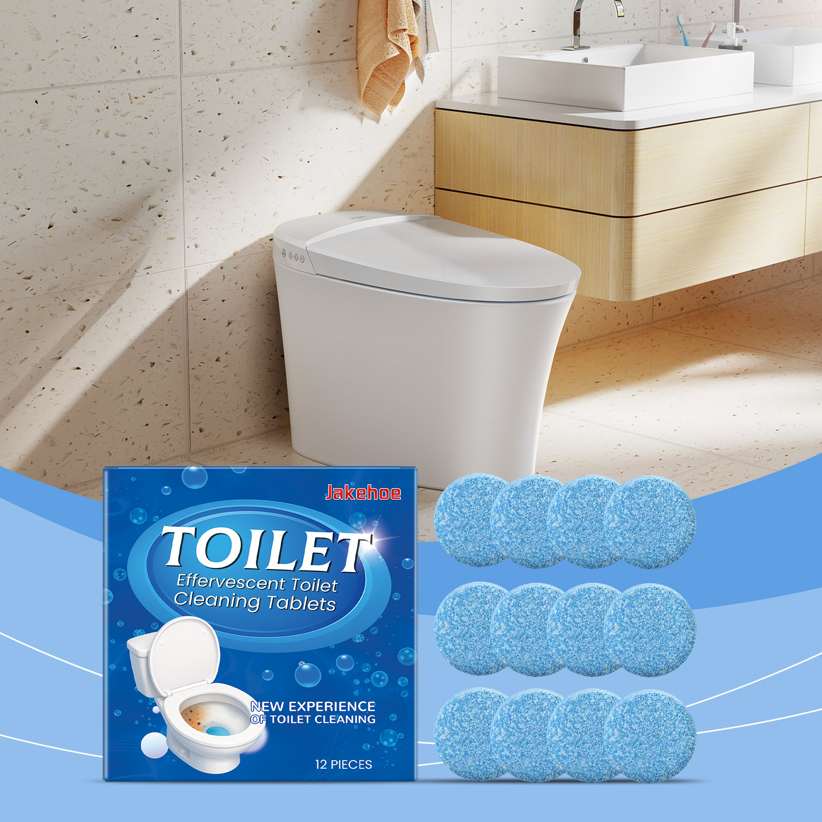 Brausetabletten Zur Toilettenreinigung Für Den Täglichen Gebrauch Im Haushalt, Zum Entkalken, Reinigen Und Zur Geruchsbeseitigung – 12 Stück -- Biemmedue