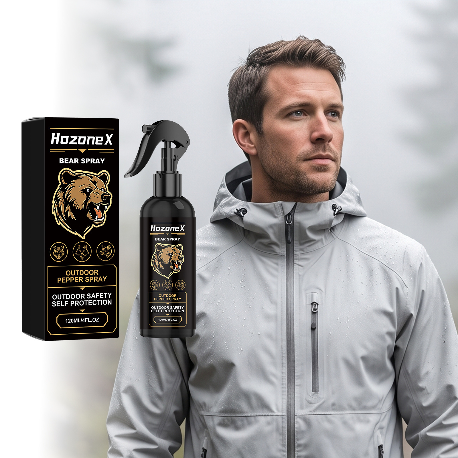 Bärenabwehrspray Für Den Täglichen Gebrauch Im Freien, Sanfte Formel Zur Bärenabwehr Ohne Störung, Praktisches Bärenabwehrprodukt – 120 Ml -- Biemmedue