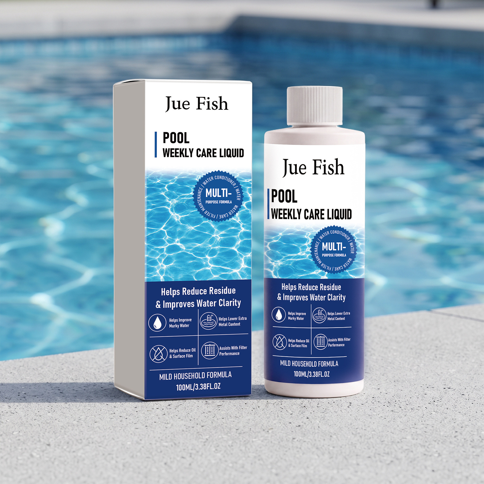 Die Poolreinigungslösung Entfernt Sanft Gerüche, Verunreinigungen Und Trübstoffe, Sorgt Für Klare Haut Und Ermöglicht Unbeschwertes Schwimmen – 100 Ml -- Biemmedue