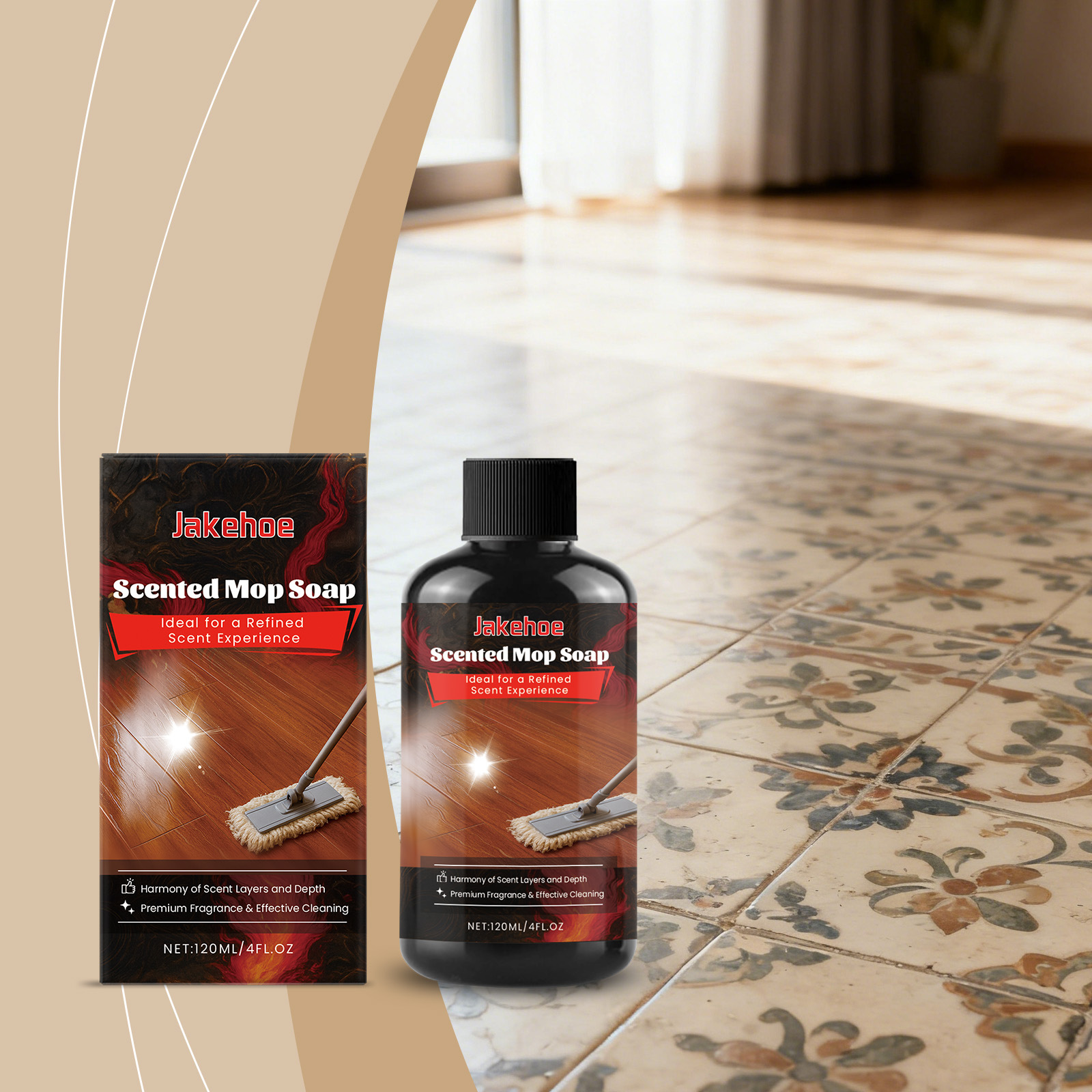 Duftender Wischmoppreiniger, Mehrzweck-bodenreiniger, Entfernt Flecken Und Glanz, Reinigt Massivholz Und Keramikfliesen – 120 Ml -- Biemmedue