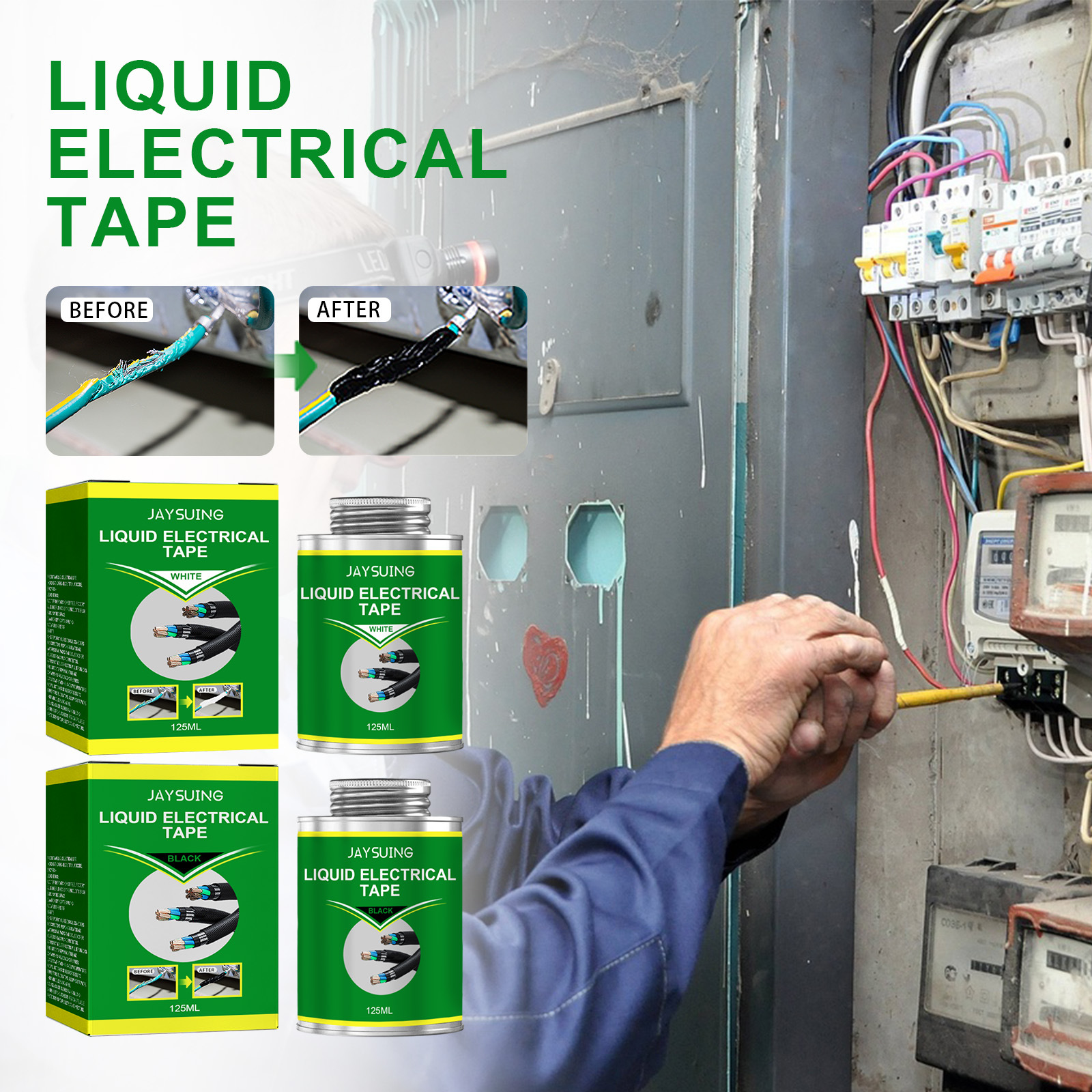 Dunkel Gefärbtes Isolierband, Wärmeisolierend, Wasserabweisend, Temperaturbeständig, Isolierender Elektrischer Verbinder, Flüssiges Isolierband – Schwarzes Isolierband 125 Ml -- Biemmedue