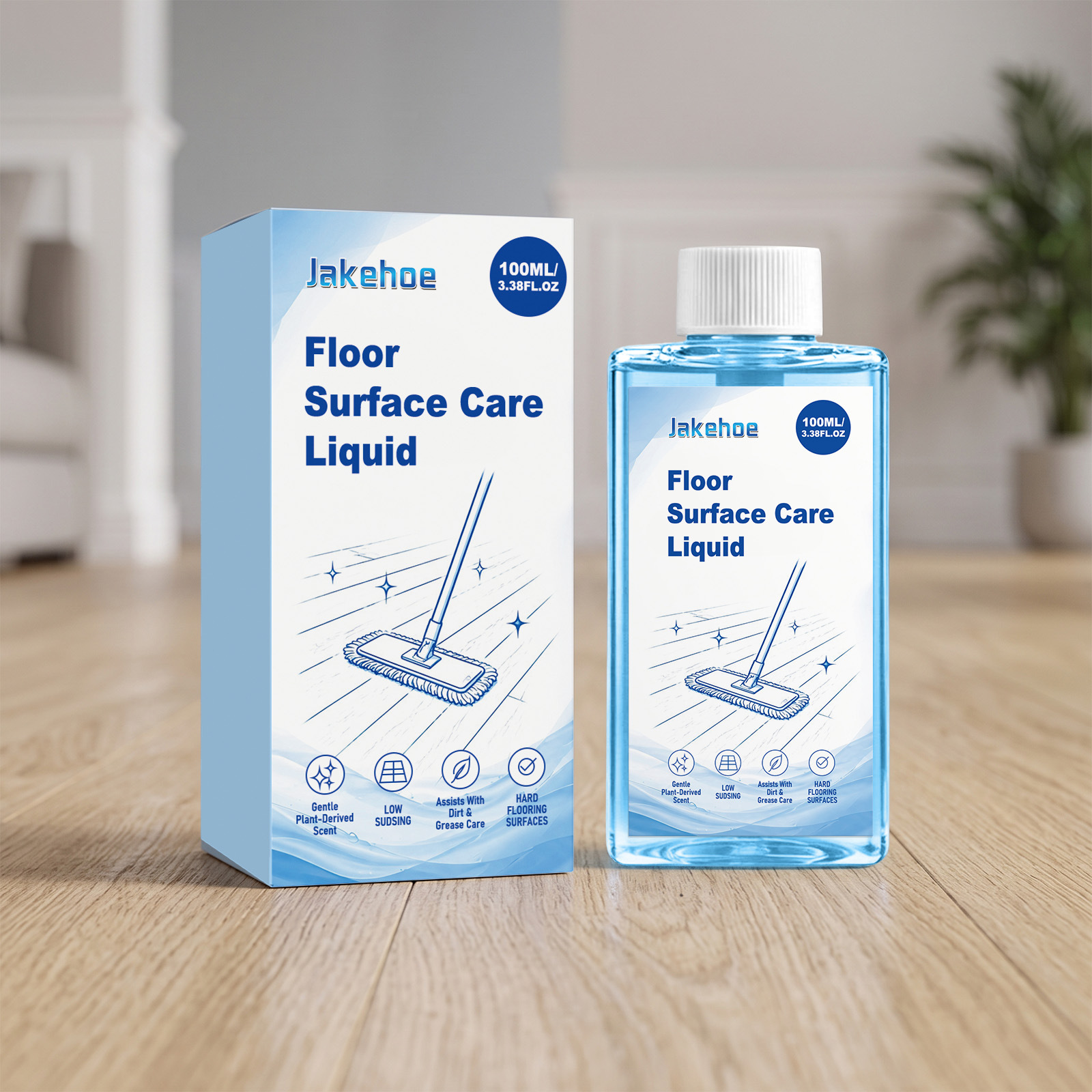 Flüssiger Bodenreiniger Für Fliesen Und Holzböden, Fleckenentferner, Glanzverstärker, Kein Nachspülen Erforderlich – 100 Ml -- Biemmedue