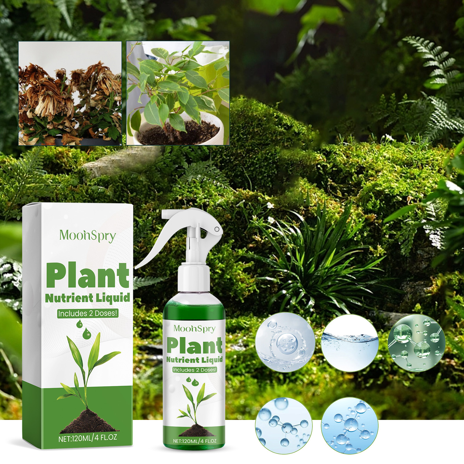 Flüssiger Pflanzendünger, Geeignet Für Garten, Haushalt, Blumen Und Topfpflanzen, Sanfter Und Lang Anhaltender Blattdünger – 120 Ml -- Biemmedue