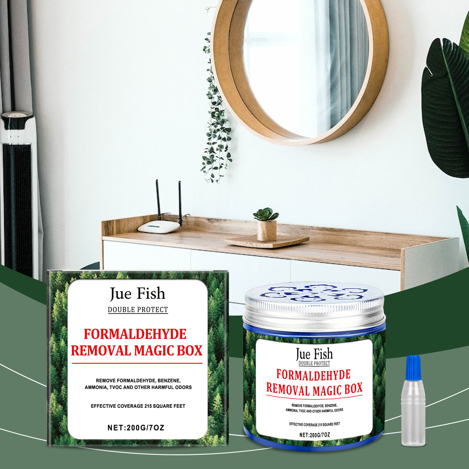 Formaldehyd-entfernungs-zauberbox Für Frisch Renovierte Büros: Luftreinigung Und Umweltschutz – Formaldehyd-entfernungs-zauberbox 200 G X 1 + Aktivierungsflüssigkeit 2 Ml X 1 -- Biemmedue