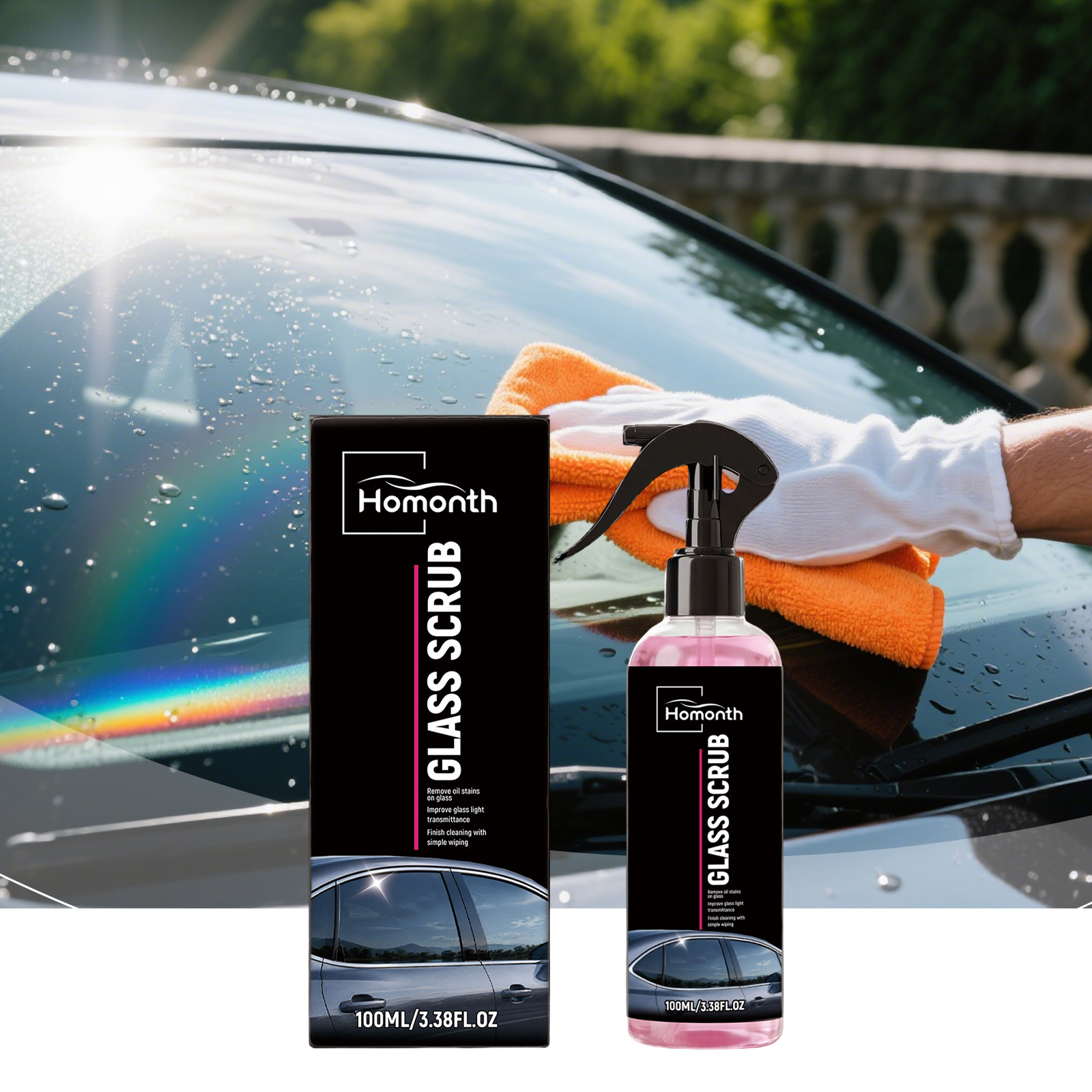 Glasreiniger Für Die Bequeme, Tägliche Reinigung Von Autoscheiben, Entfernt Schmutz Und Öl, Sorgt Für Klare Und Saubere Sicht – 100 Ml -- Biemmedue