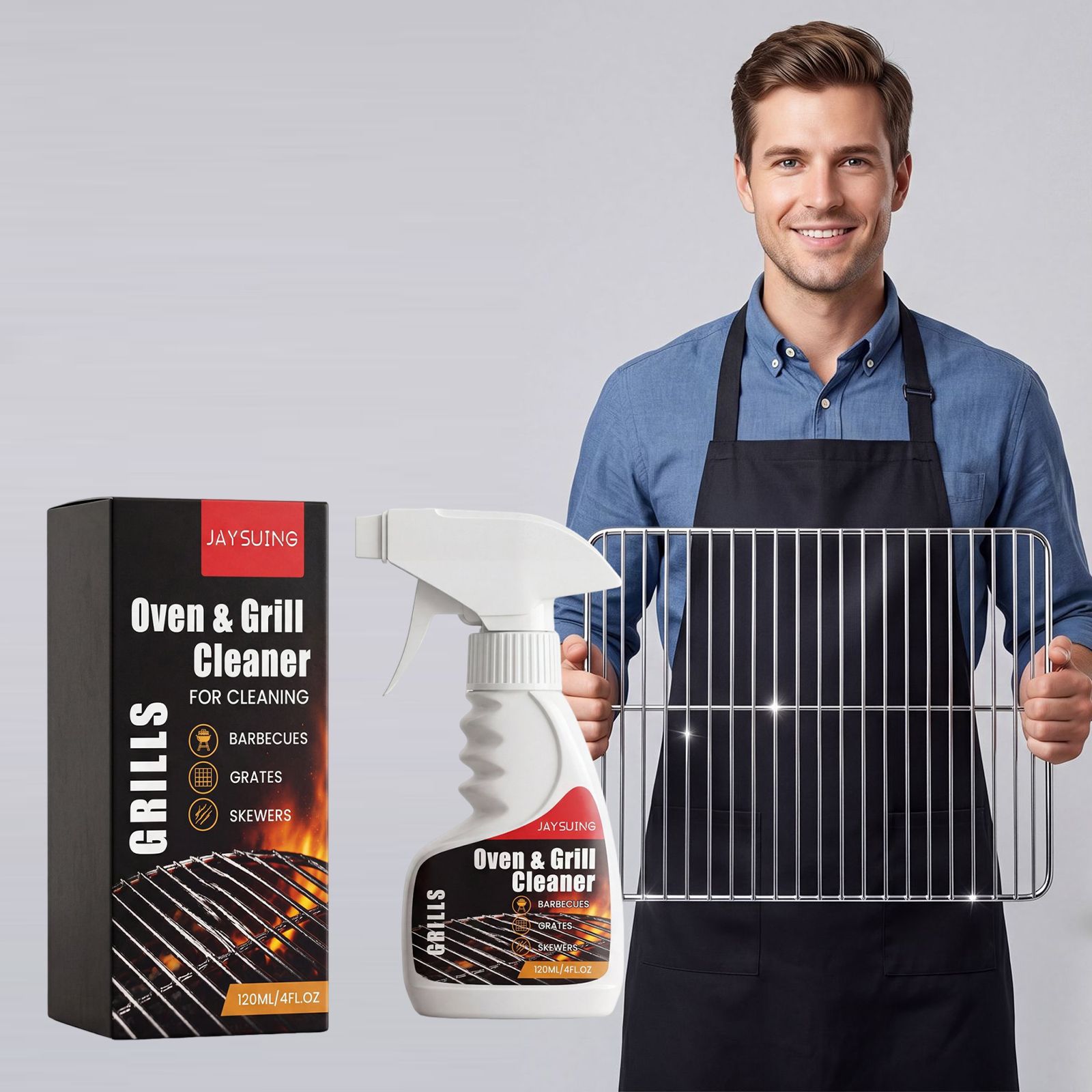 Grillreiniger, Praktisch Für Die Reinigung In Der Küche, Entfernt Flecken Und Fett, Einfach Für Die Tägliche Reinigung Und Pflege – 120 Ml -- Biemmedue