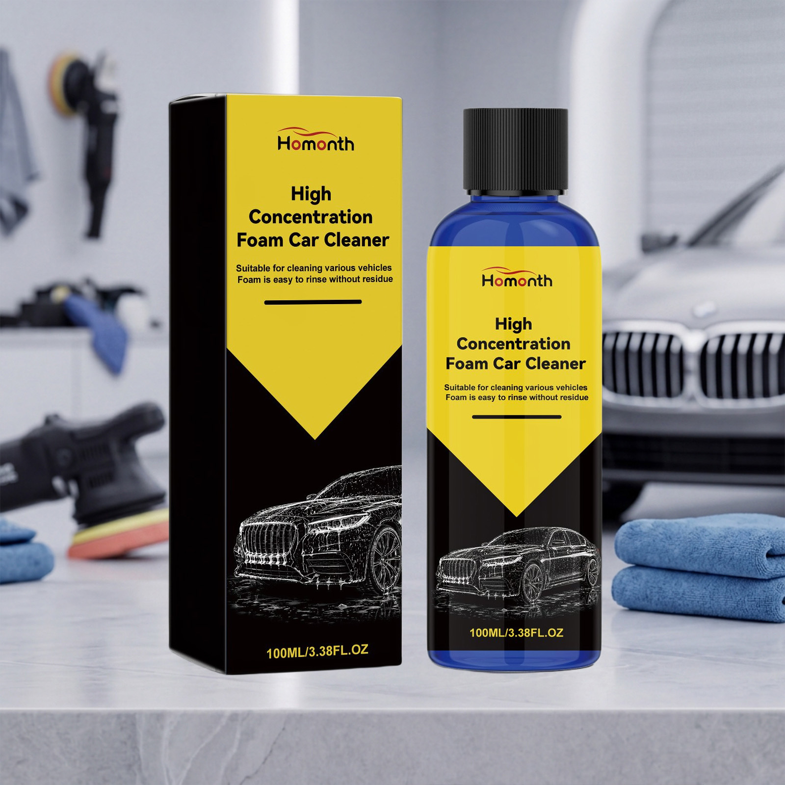 Hochkonzentrierter Schaum-autoreiniger Für Die Tägliche Reinigung, Fleckenentfernung Und Lackaufbereitung – 100 Ml -- Biemmedue