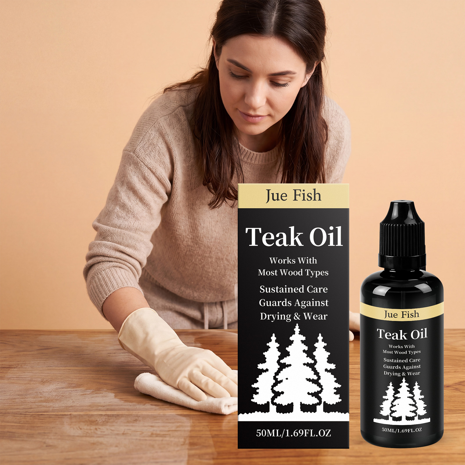 Holzpflegeöl, Geeignet Zur Reinigung Und Pflege Von Holzmöbeloberflächen Sanfte Und Praktische Tägliche Pflege – 50 Ml -- Biemmedue