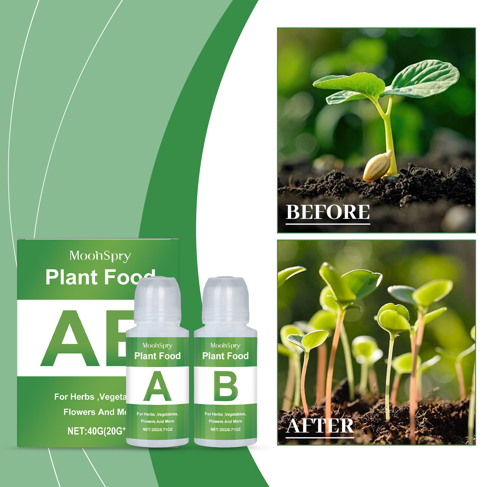 Hydroponische Nährlösung (zweikomponentenlösung A Und B) Für Den Hydroponischen Anbau Von Blumen Und Pflanzen, Nährstoffzusatz Für Den Erdlosen Anbau -- 40 G (20 X 2) -- Biemmedue