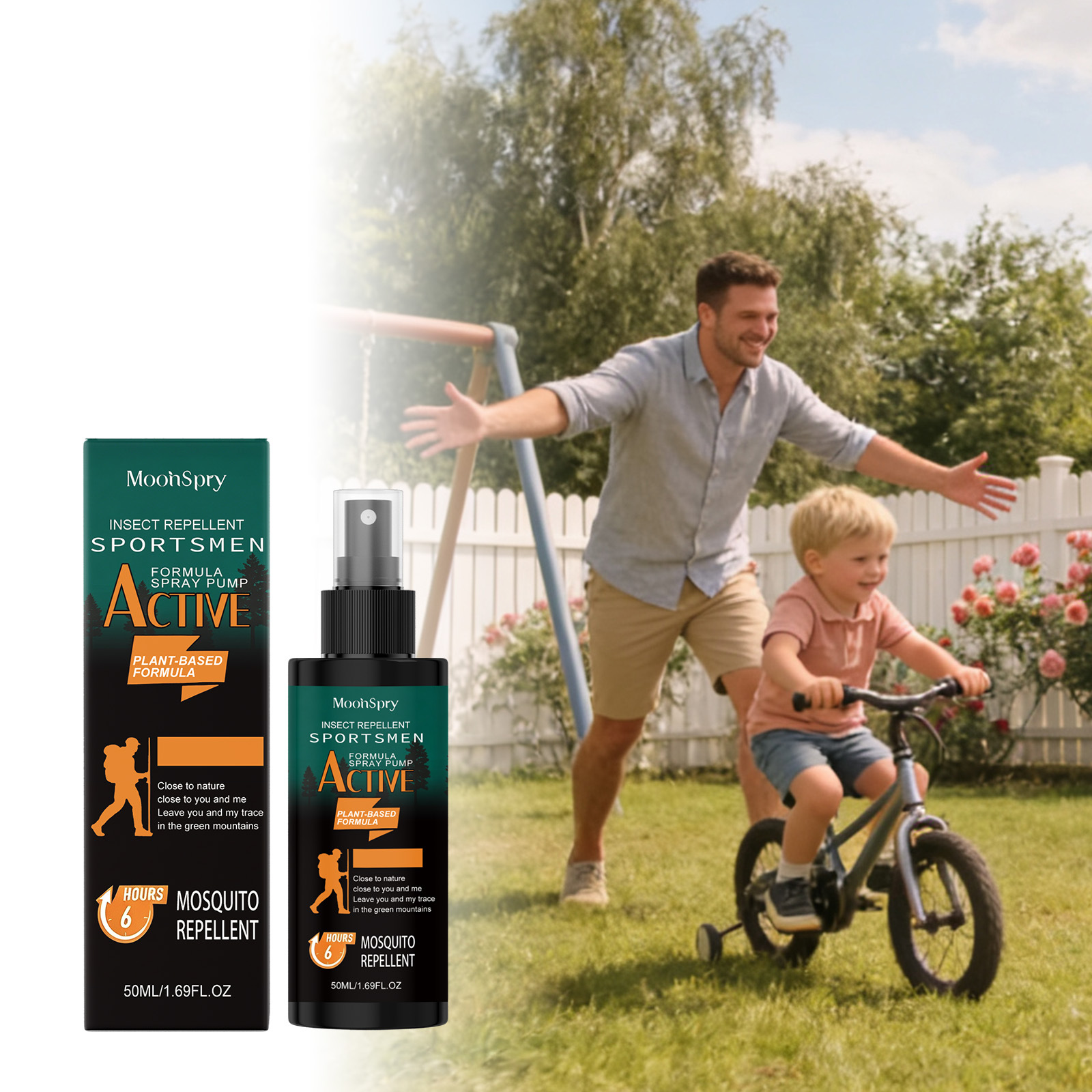 Insektenschutzspray Für Outdoor-sportarten Mit Zitronengras- Und Minzduft, Geeignet Für Verschiedene Aktivitäten – 50 Ml -- Biemmedue