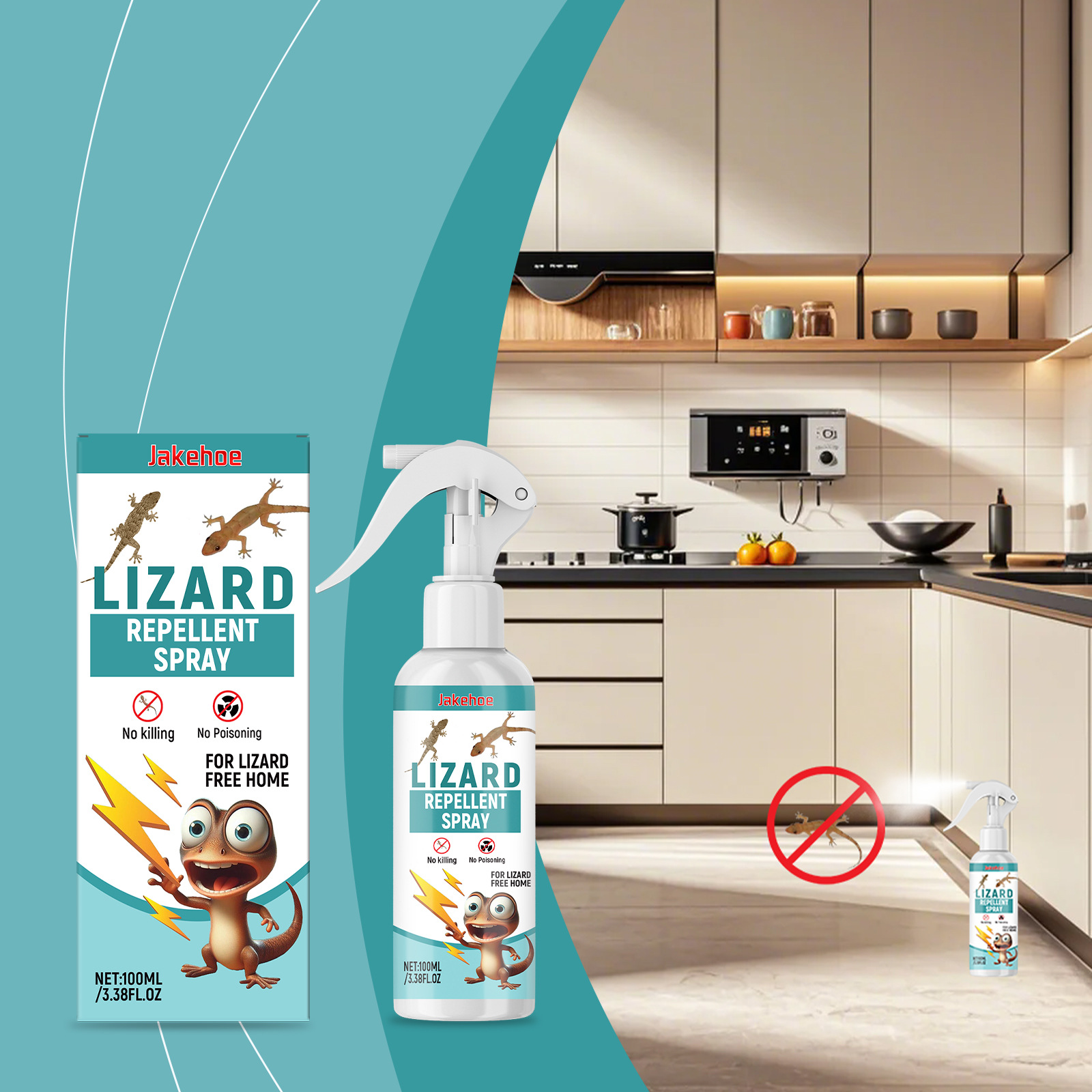 Insektenschutzspray Gegen Eidechsen – Praktisch Für Den Täglichen Gebrauch Zu Hause, Wehrt Insekten, Geckos Und Eidechsen Ab – 100 Ml -- Biemmedue