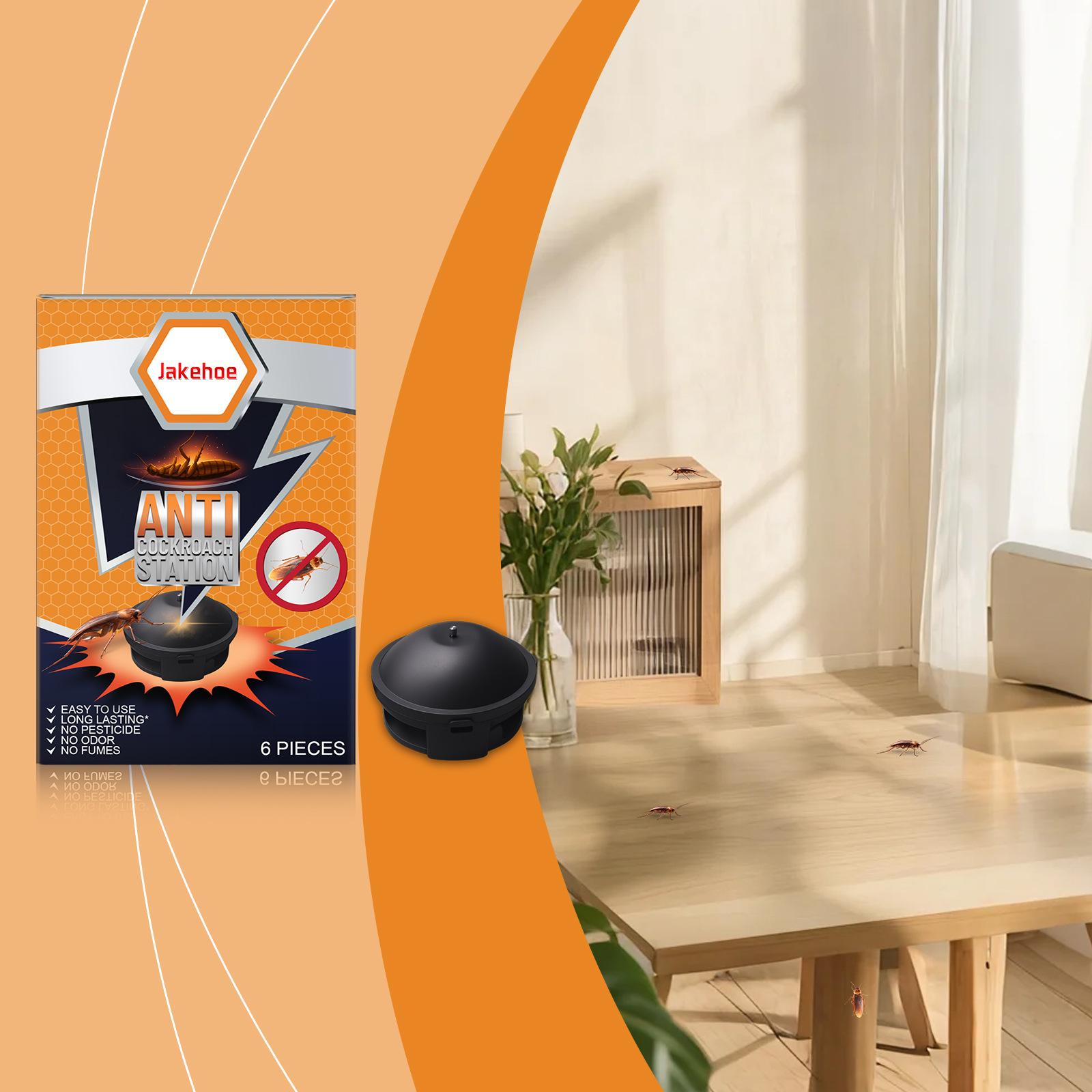 Kakerlakenköder Für Den Gebrauch Im Haushalt, Küche, Wohnzimmer, Zur Täglichen Kakerlakenbekämpfung, Insektenabwehr Und Schädlingsabwehr – 6 Stück -- Biemmedue
