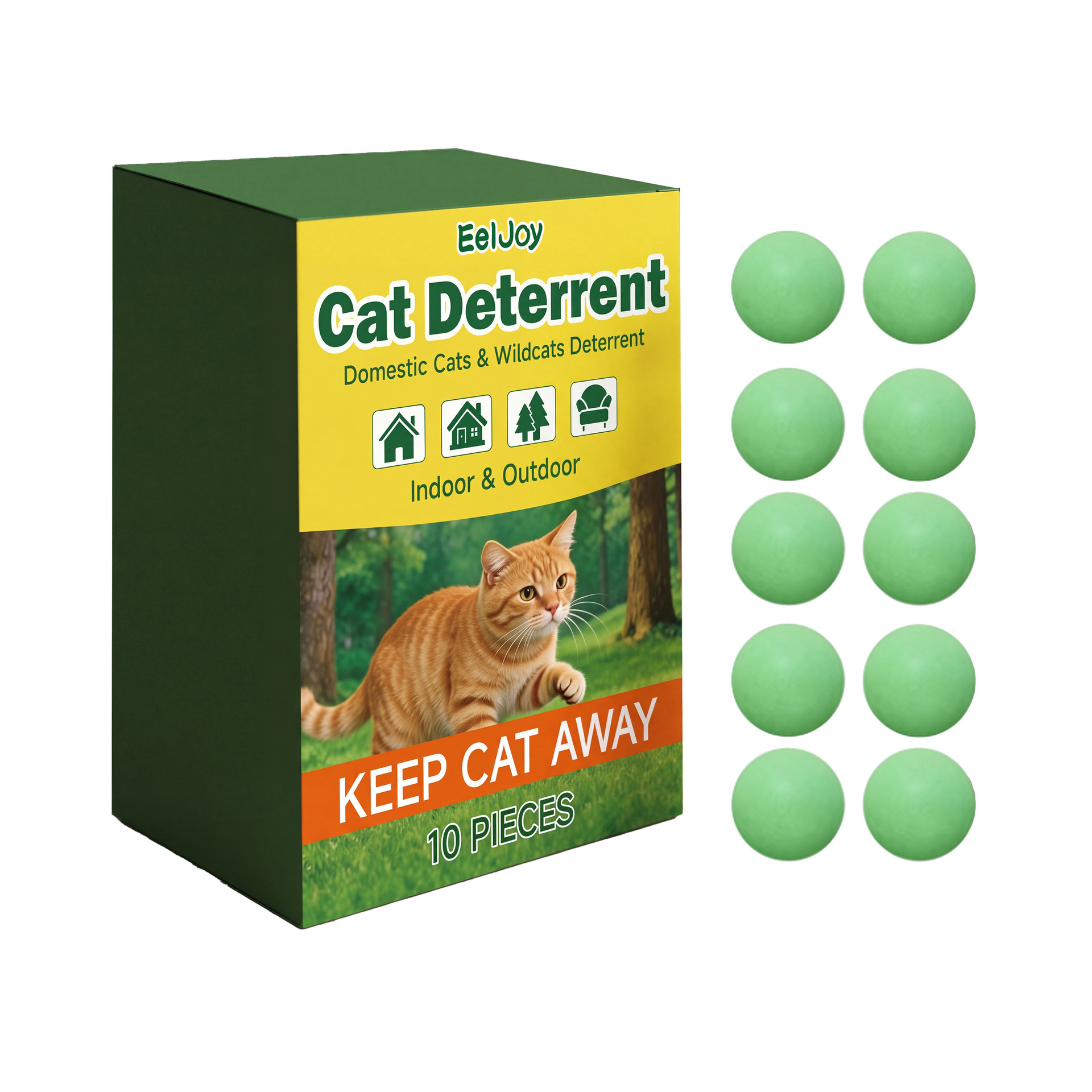 Katzenabwehrtabletten Für Den Täglichen Gebrauch Im Innen- Und Außenbereich Zum Abwehren Von Katzen Und Zum Schutz Vor Tierbissen Und Kratzern – 10 Katzenabwehrtabletten, 1 Netzbeutel -- Biemmedue