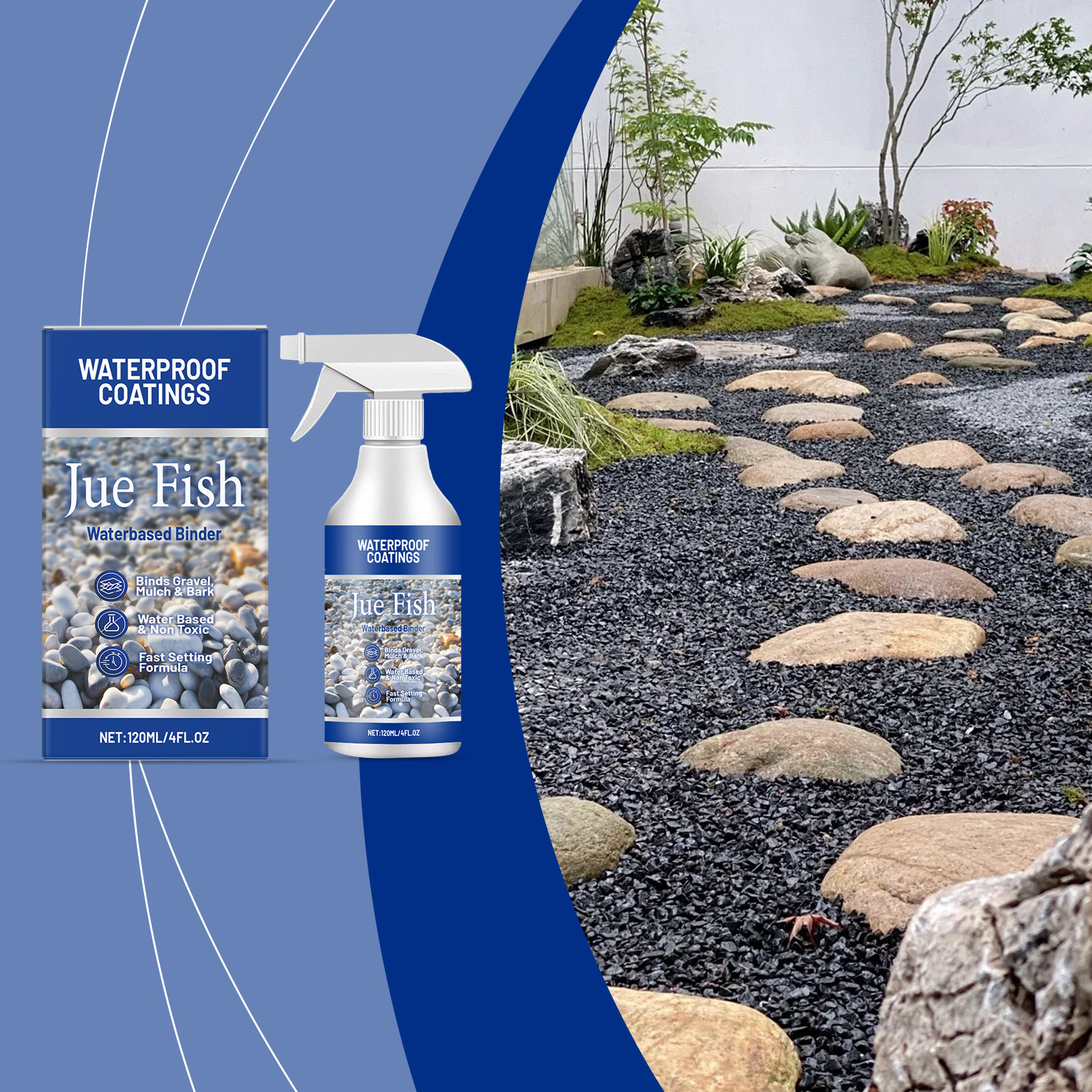 Kieskleber Für Kieselsteine, Achat Und Kies: Wasserfest, Feuchtigkeitsbeständig, Geeignet Für Garten- Und Landschaftsbau Sowie Pflasterarbeiten – 120 Ml -- Biemmedue