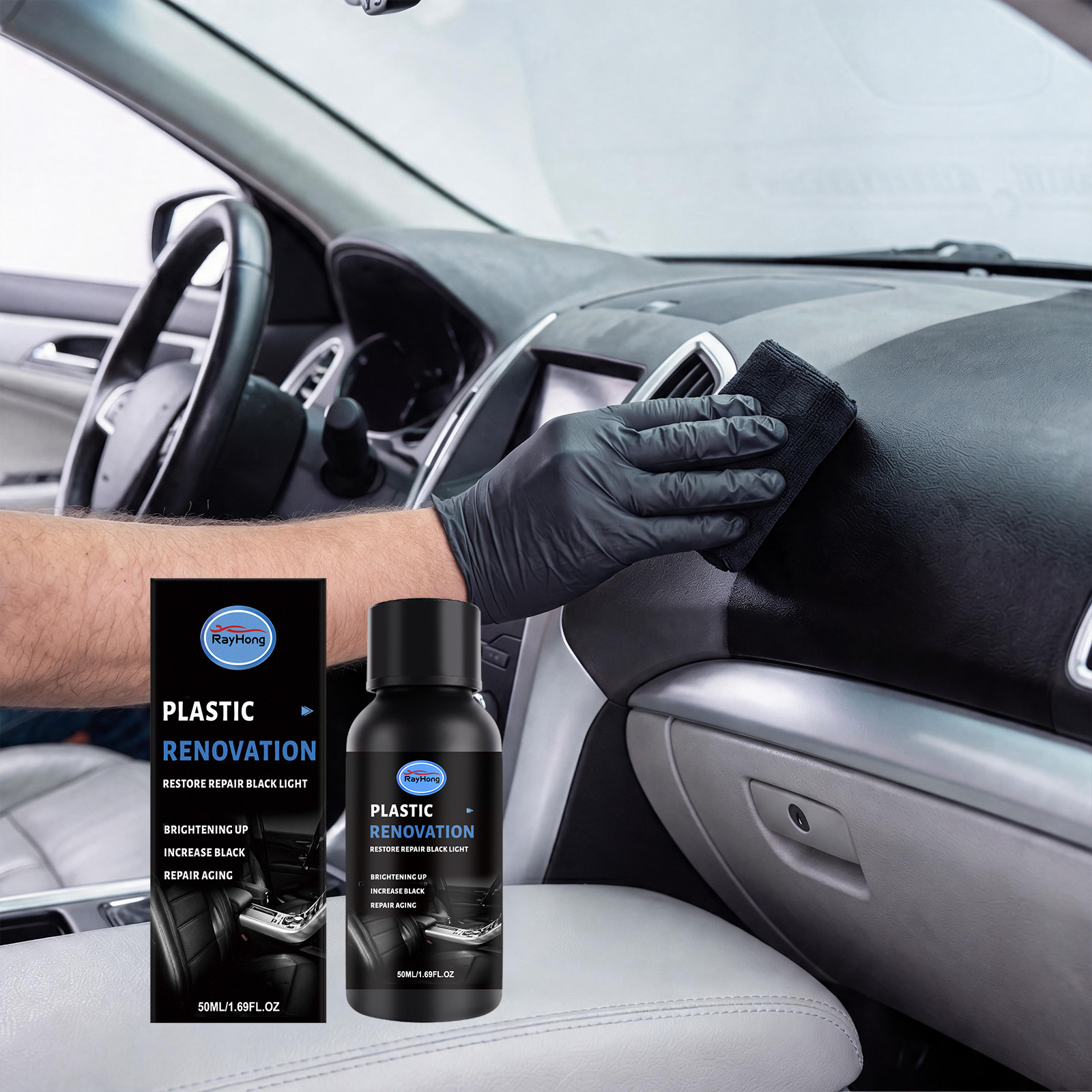 Kunststoff-aufbereitungsmittel Für Fahrzeuginnenräume – Reinigung, Fleckenentfernung, Polieren, Aufhellen, Tägliche Pflege Und Aufbereitung – 50 Ml -- Biemmedue