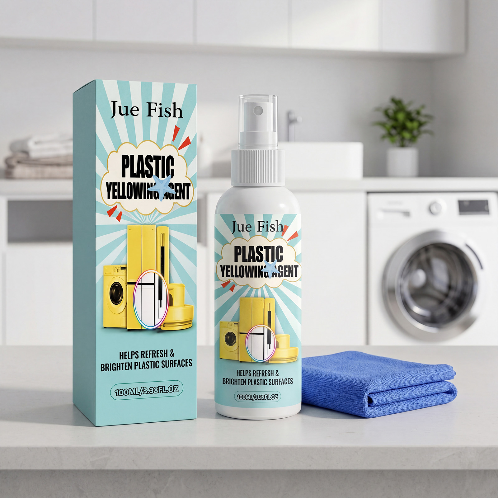 Kunststoff-reiniger Gegen Vergilbung – Schonender Reiniger Für Vergilbte Kunststoffgehäuse Und -teile Verschiedener Haushaltsgeräte – 100 Ml + 1 Tuch -- Biemmedue
