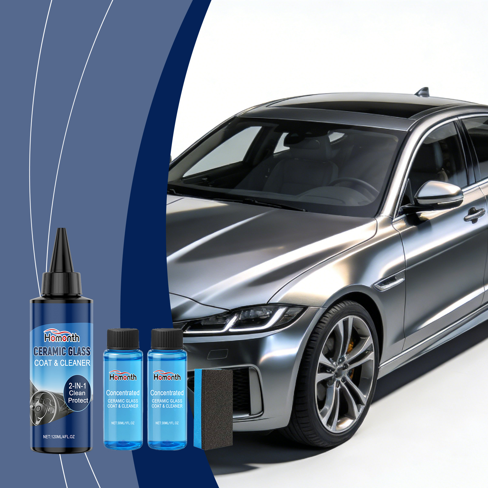 Lackierset Zur Reinigung, Aufbereitung, Zum Schutz Vor Kratzern Und Zum Glätten Von Autolackoberflächen – 120 Ml + 2 X 30 Ml + 1 Schwamm -- Biemmedue