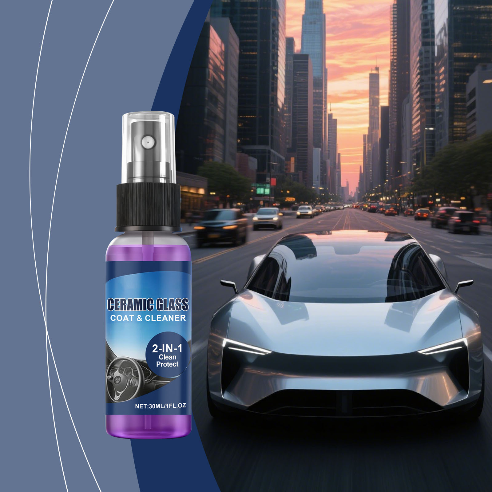 Lackversiegelungsspray Für Fahrzeuge, Wachs, Glanzwiederherstellung, Reinigung, Pflege, Aufhellung Und Schutzbeschichtung – 30 Ml -- Biemmedue