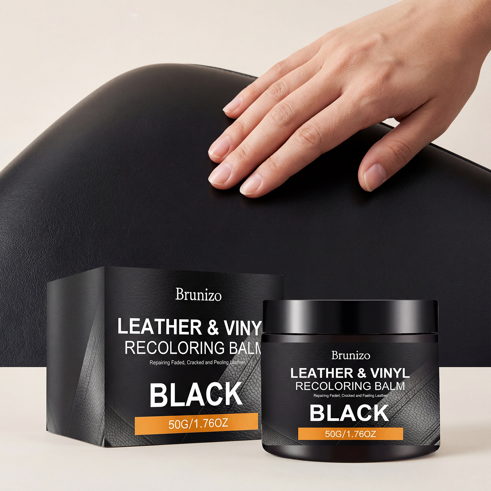 Lederfarbauffrischungspaste Für Schwarze Sofas, Schuhe Und Taschen – Reparatur-, Pflege- Und Glanzpaste Für Risse – 50 G -- Biemmedue