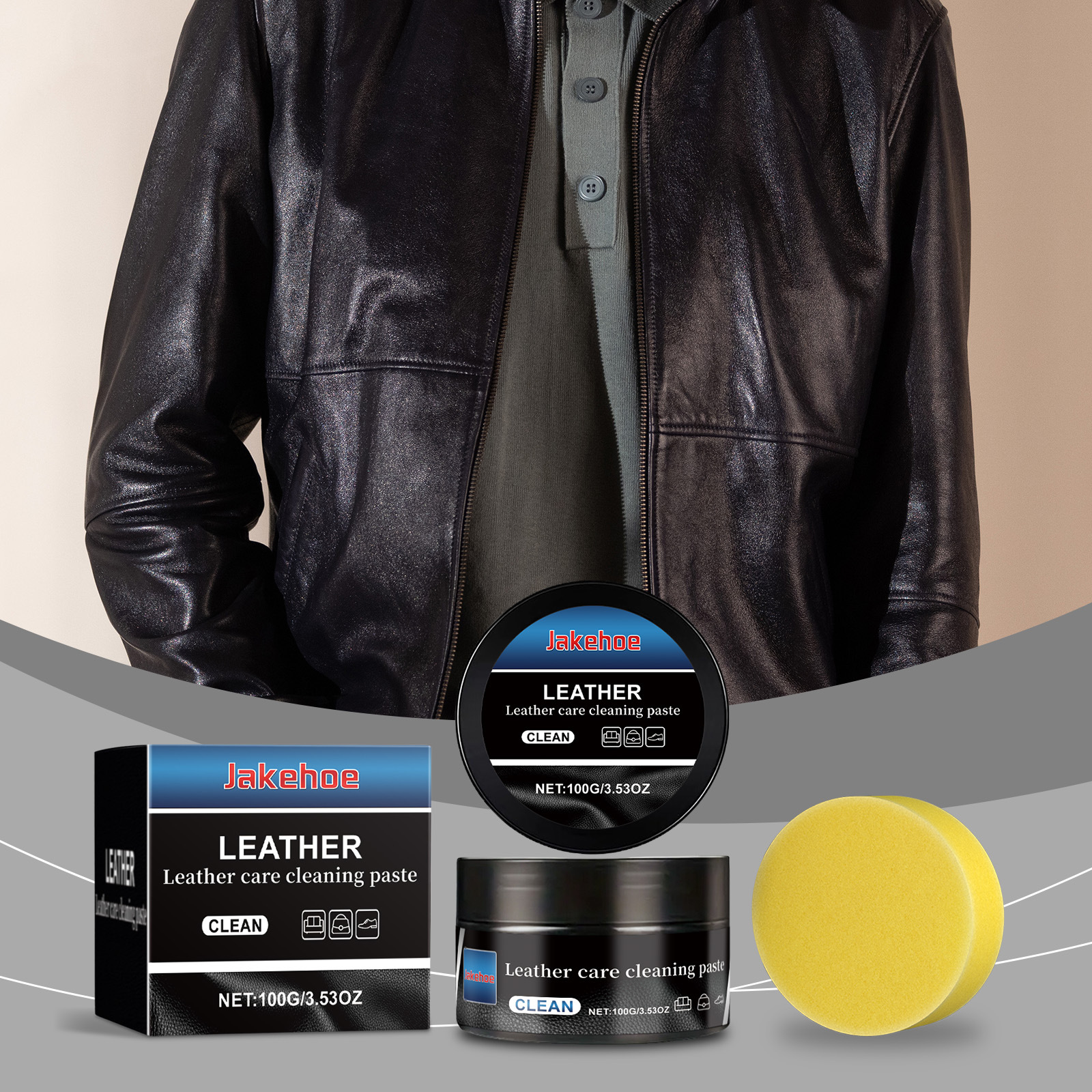 Lederreinigungs- Und Pflegecreme Für Möbel, Lederpolitur Und -pflege, Reinigungs- Und Pflegecreme Für Ledersofas – Reinigungscreme 100 G1 + Schwamm1 -- Biemmedue
