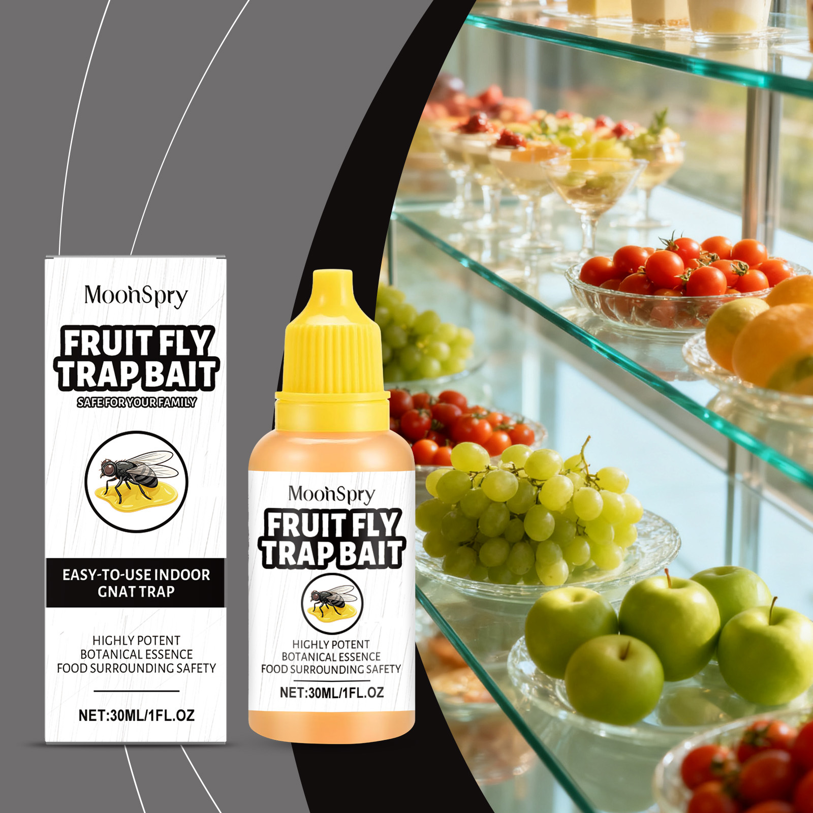 Lockstoff Auf Sorbitbasis Für Fruchtfliegen, Fängt Fruchtfliegen In Restaurantküchen Effektiv – 30 Ml -- Dtekgaz