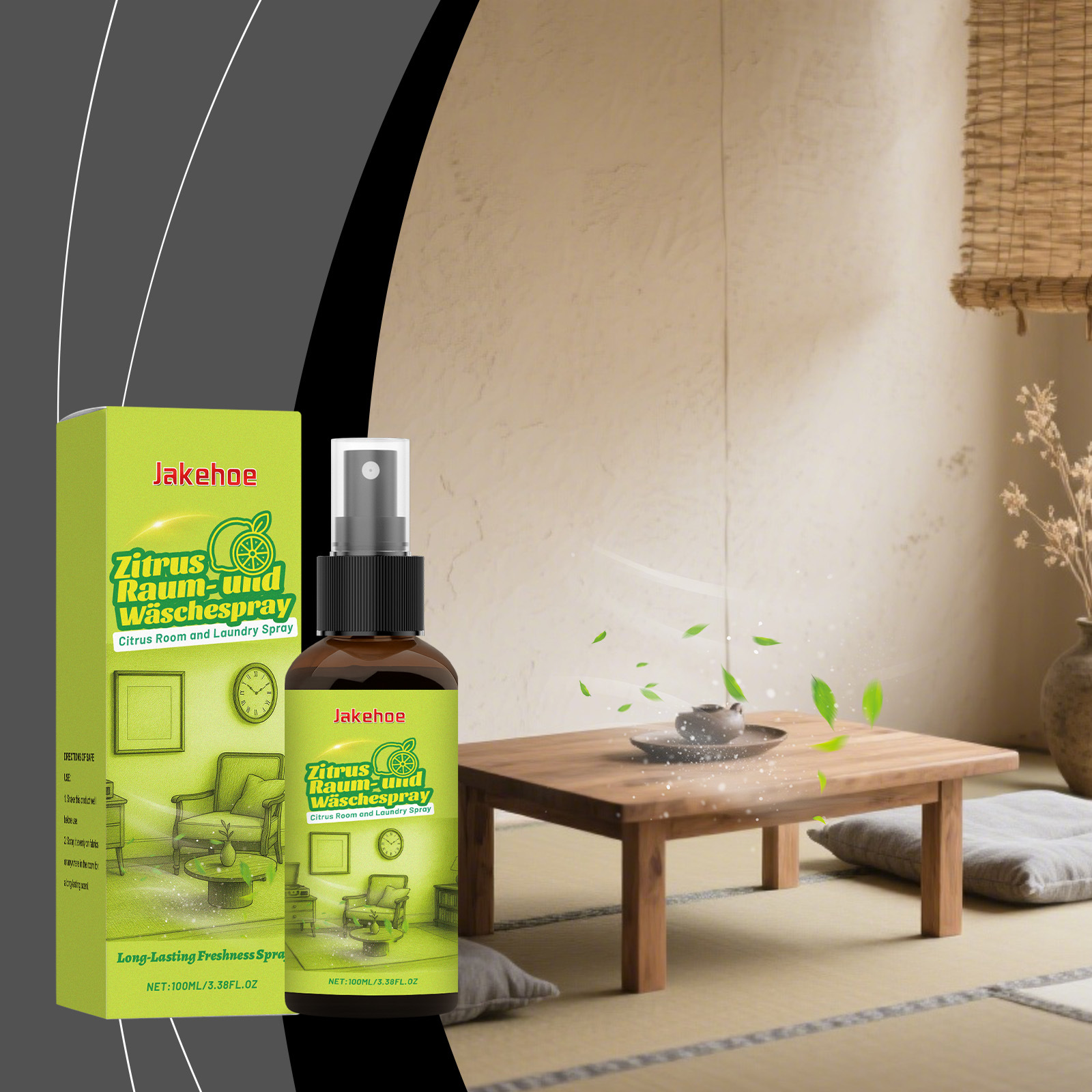 Lufterfrischer Mit Zitrusduft, Geeignet Für Verschiedene Anlässe, Langanhaltender Duft, Praktischer Sprühkopf – 100 Ml -- Biemmedue