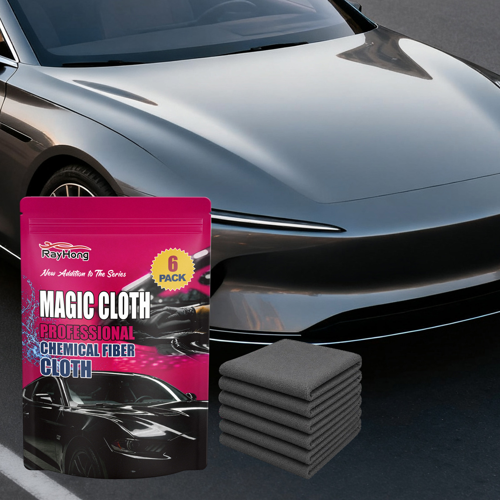 Magic Cloth Autowasch-reinigungstuch Für Wasserloses Waschen, Staubfrei, Mikrofasertuch Für Die Autoinnenreinigung, Fusselfrei – 6er-pack -- Biemmedue