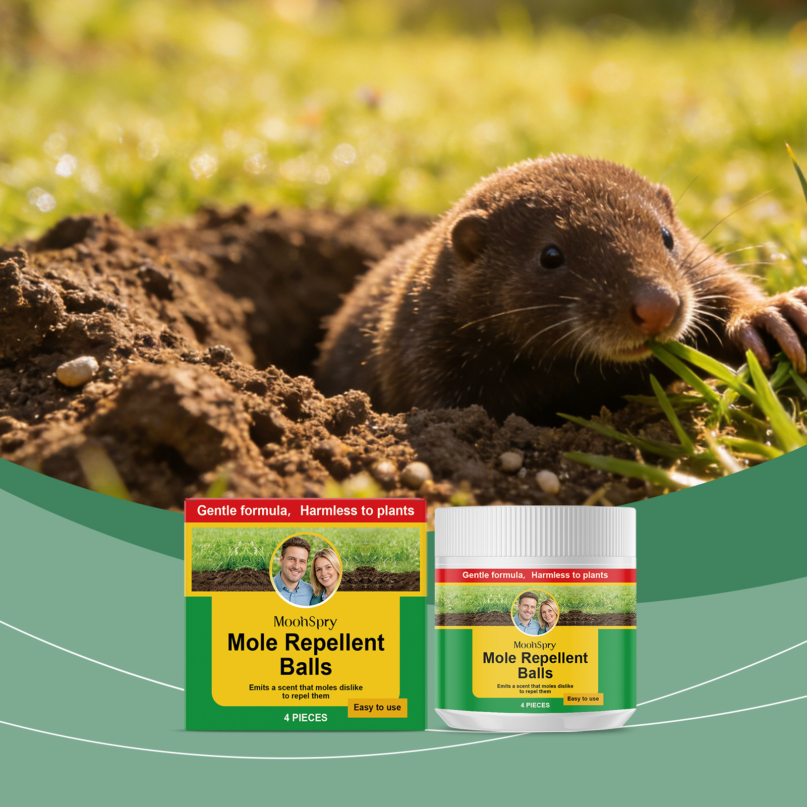Maulwurfsabwehrball, Rattenabwehrtabletten Für Den Außenbereich – Duftende, Praktische Und Störungsfreie Tierabwehrbälle – 4 Stück -- Biemmedue