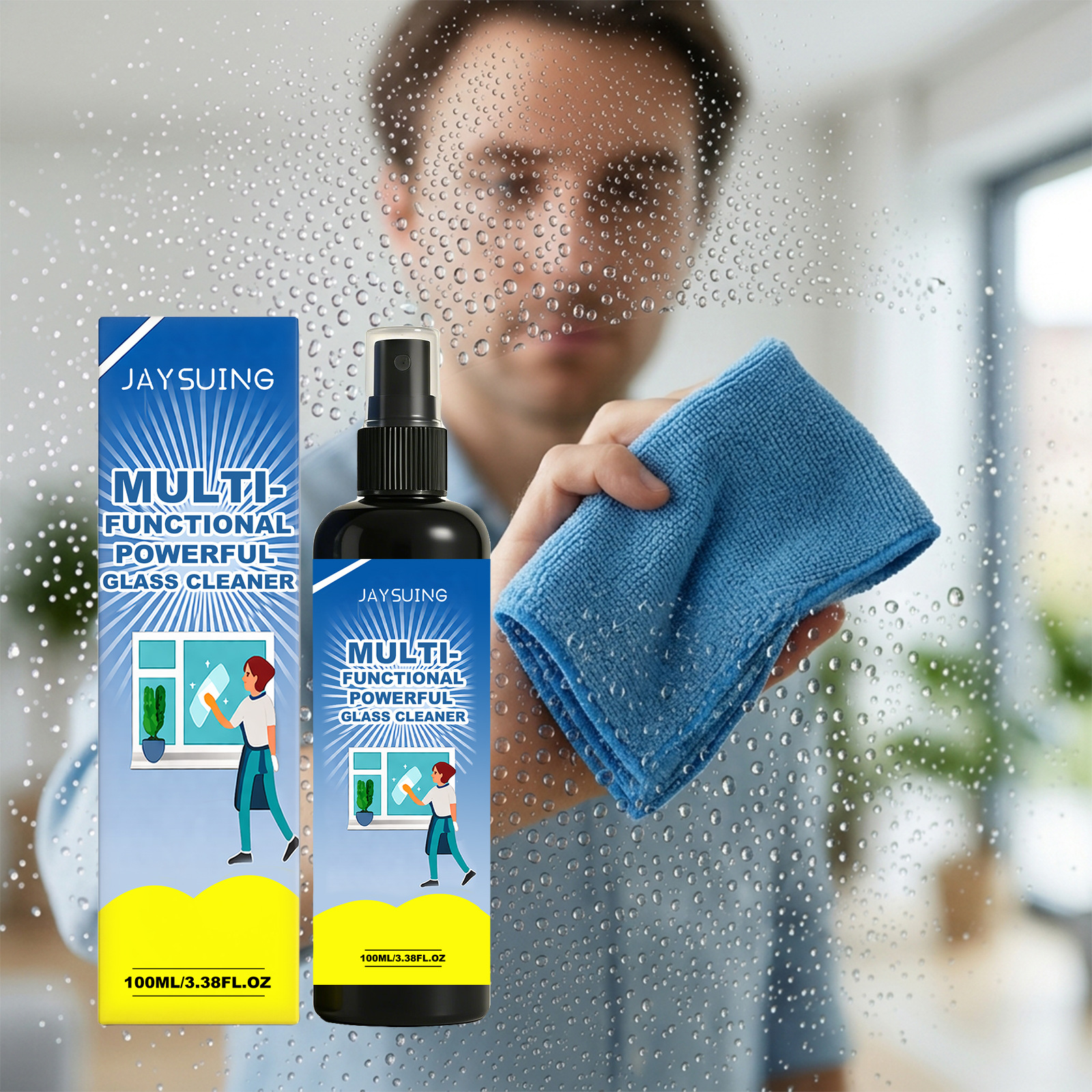 Mehrzweck-glasreiniger Für Den Haushalt, Zur Reinigung Von Glasarbeitsplatten, Spiegeln, Fenstern Und Badezimmern – 100 Ml -- Biemmedue