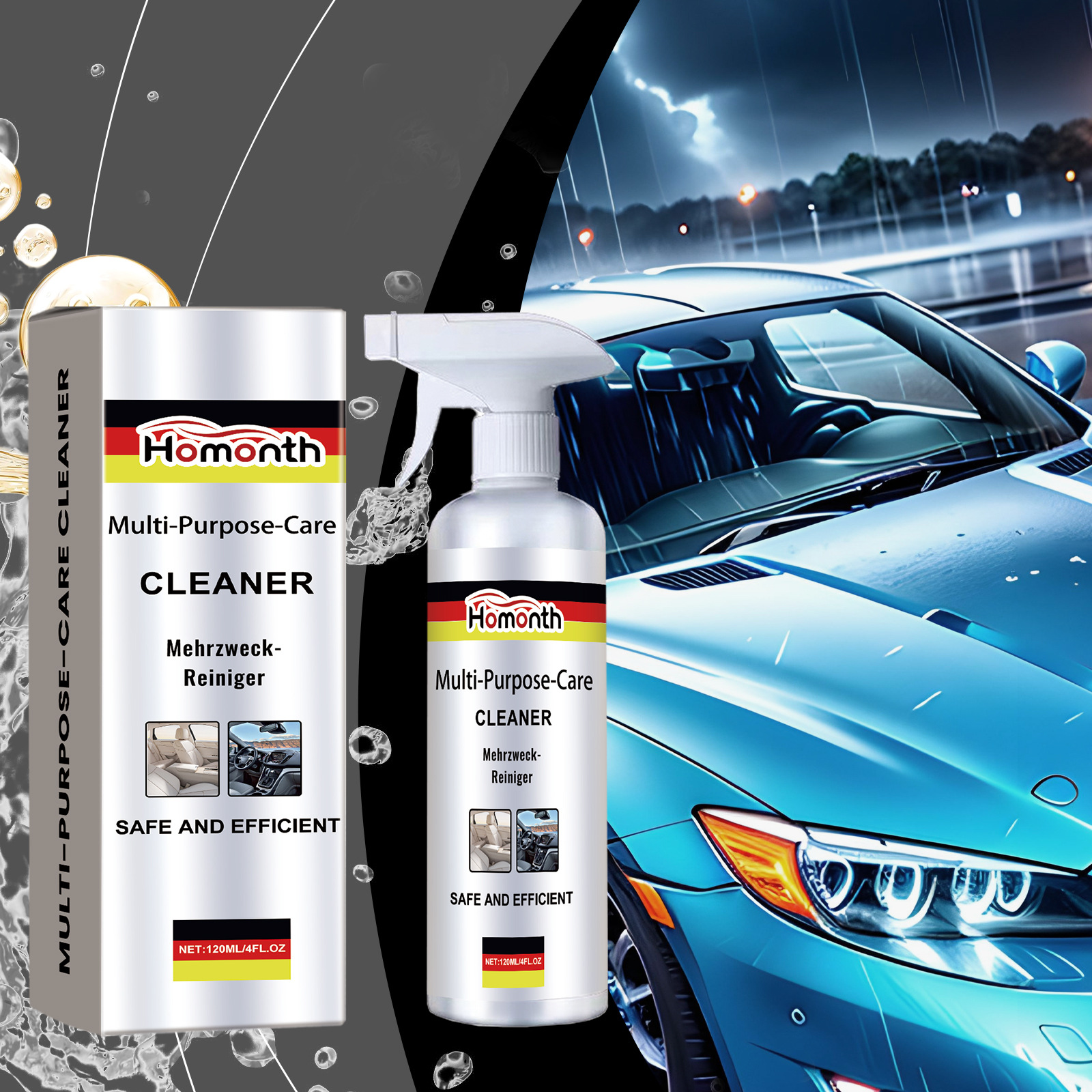 Mehrzweck-schaumreiniger Für Autoteile, Haushalt Und Fahrzeugpflege, Fleckenentfernung Und Reinigung – 120 Ml -- Dtekgaz