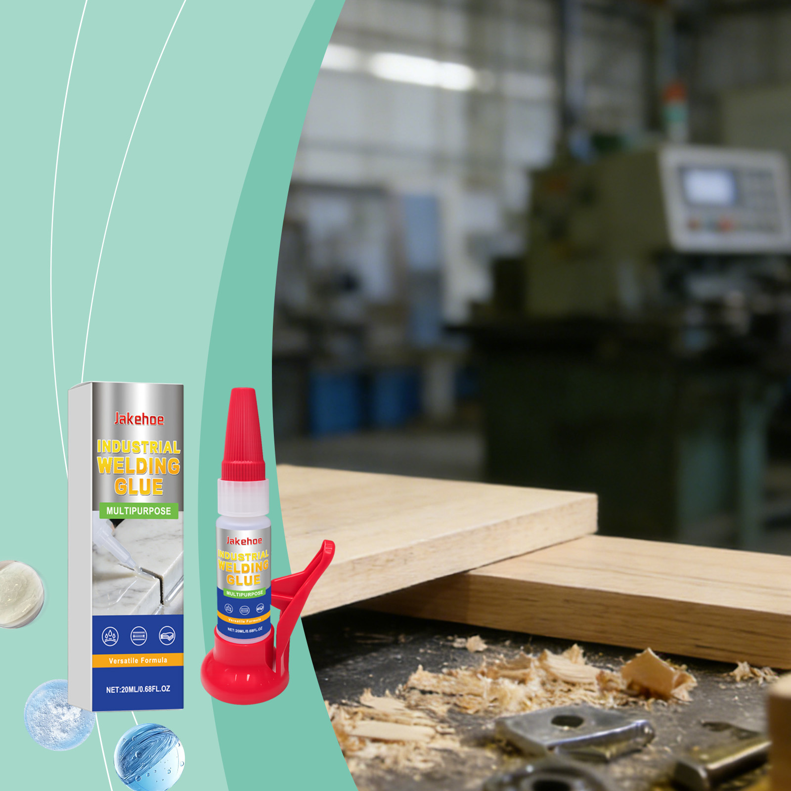 Mehrzweckkleber Für Den Haushalt, Wasserfest, Schnelltrocknend, Verstopfungsfrei, Langlebig, Transparenter Klebstoff – 20 Ml -- Biemmedue