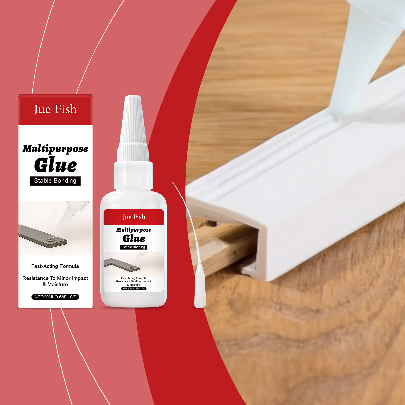Mehrzweckkleber, Schnelltrocknend, Starke Haftung, Geeignet Für Tägliche Wartungs- Und Reparaturarbeiten Und Für Verschiedene Materialien – 20 Ml × 1, Pipette × 1 -- Biemmedue