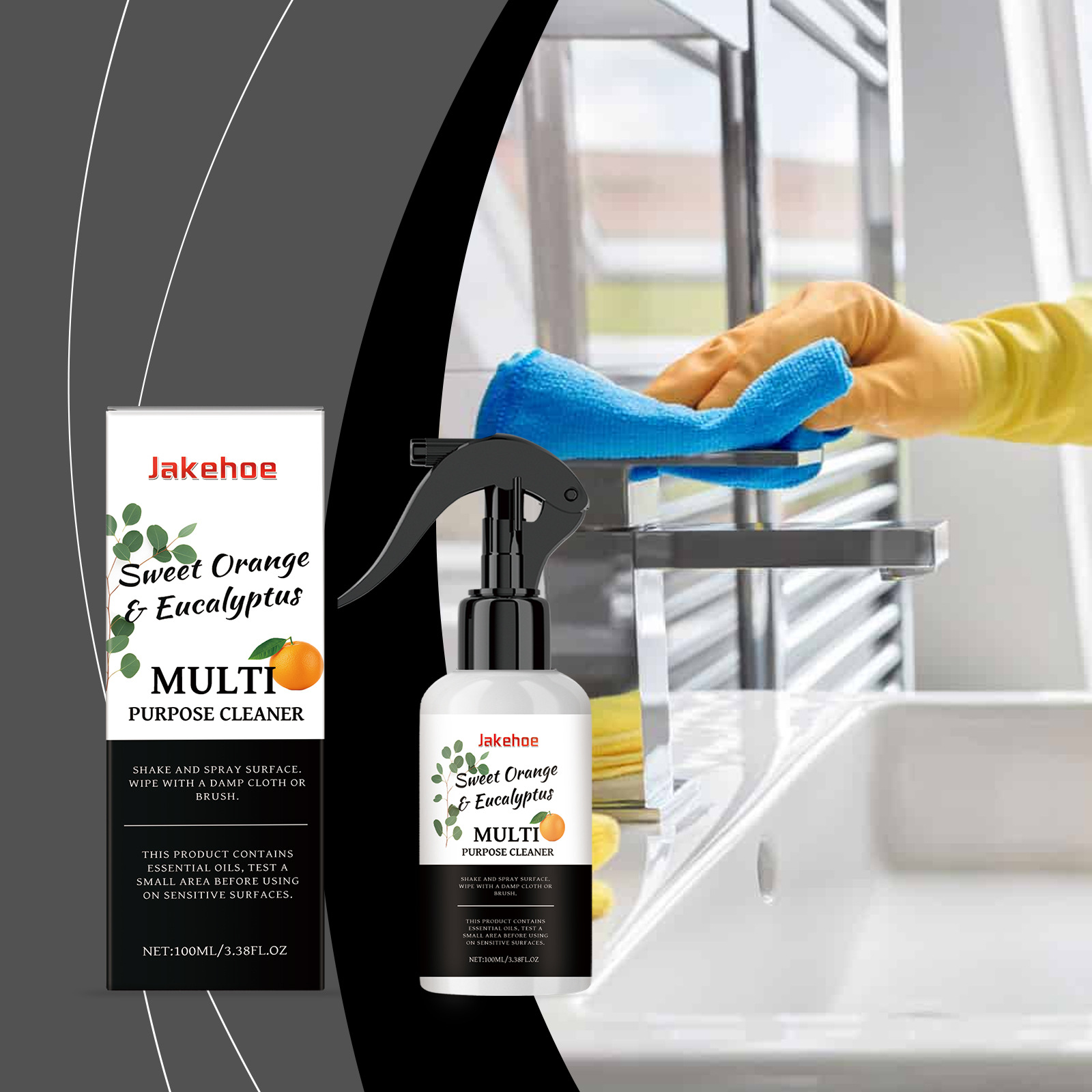 Mehrzweckreiniger Für Den Haushalt, Entfernt Fett Und Schmutz, Geeignet Für Küche Und Bad – 100 Ml -- Dtekgaz