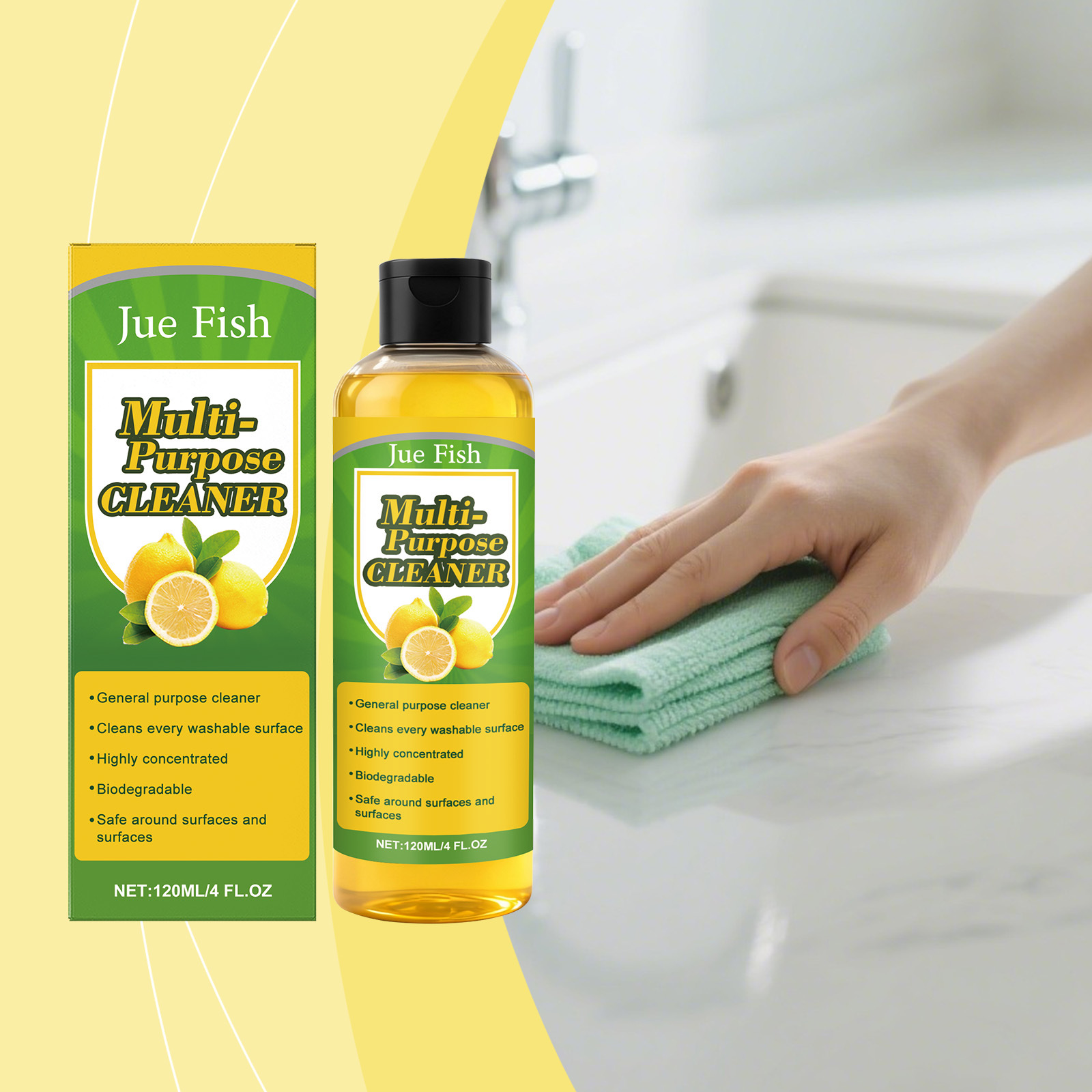 Mehrzweckreiniger Zur Täglichen Tiefenreinigung Von Oberflächen, Insbesondere Von Öl Und Flecken, Geeignet Für Küche Und Bad – 120 Ml -- Biemmedue